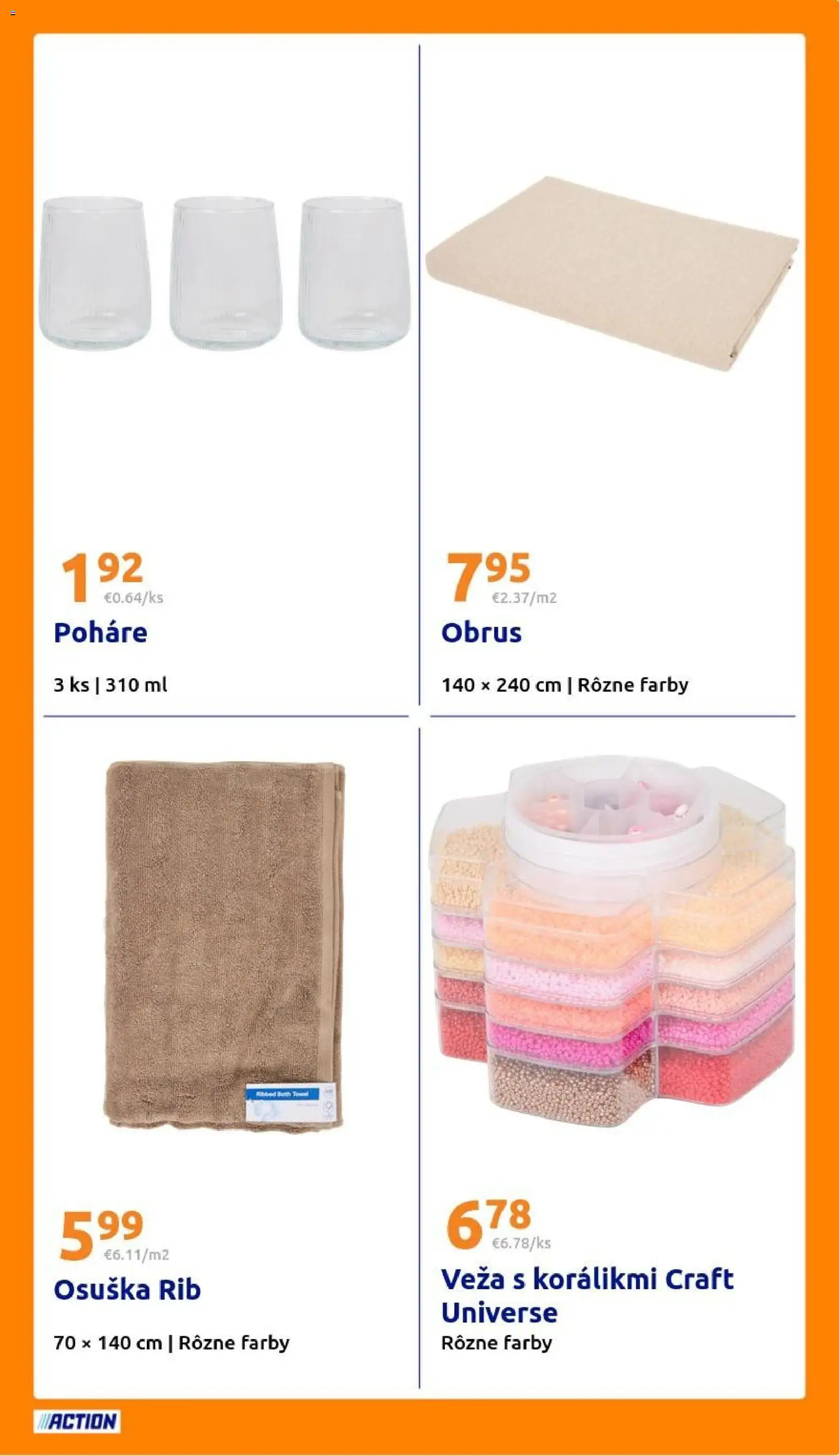 Nové Action akcie – leták je platný od 01.04.2026 | Strana: 29 | Produkty: Osuška