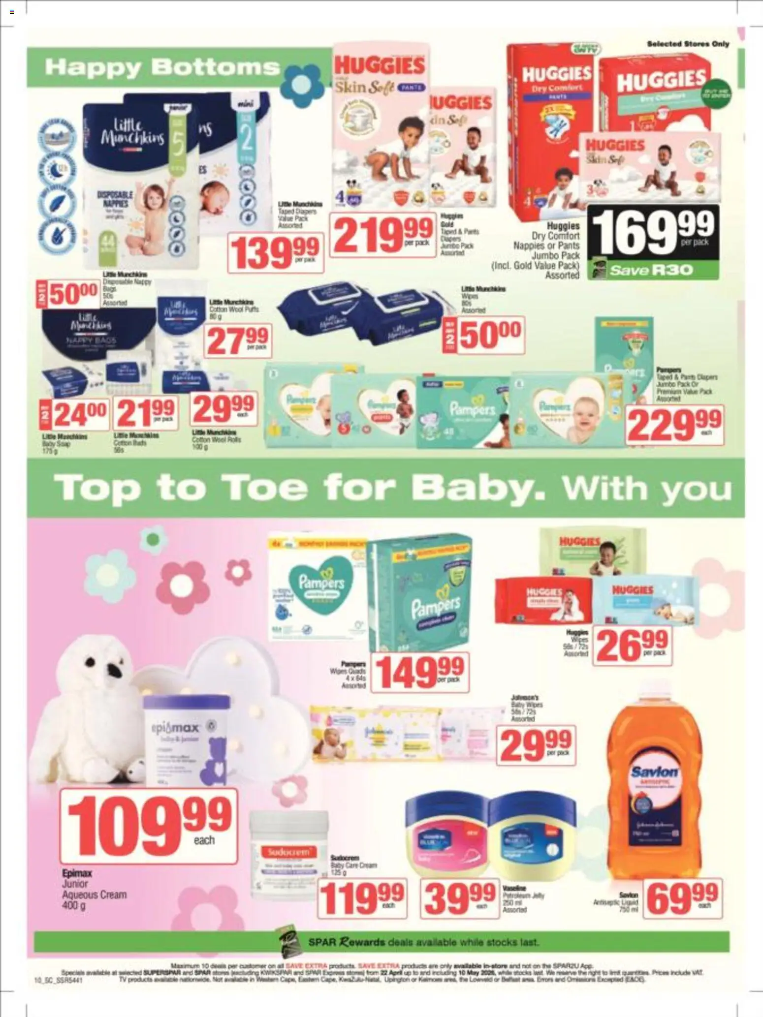 New Spar catalogue – valid from 22.04.2026 | Page: 11 | Products: Bottoms, TV, Cream, Nappies
