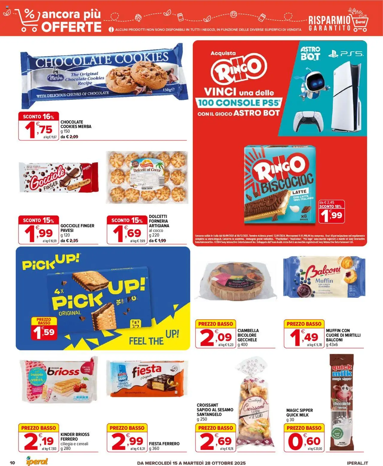 Volantino Iperal del 15.10.2025 | Pagina: 10 | Prodotti: Cereali, Mirtilli, Playstation, Gioco