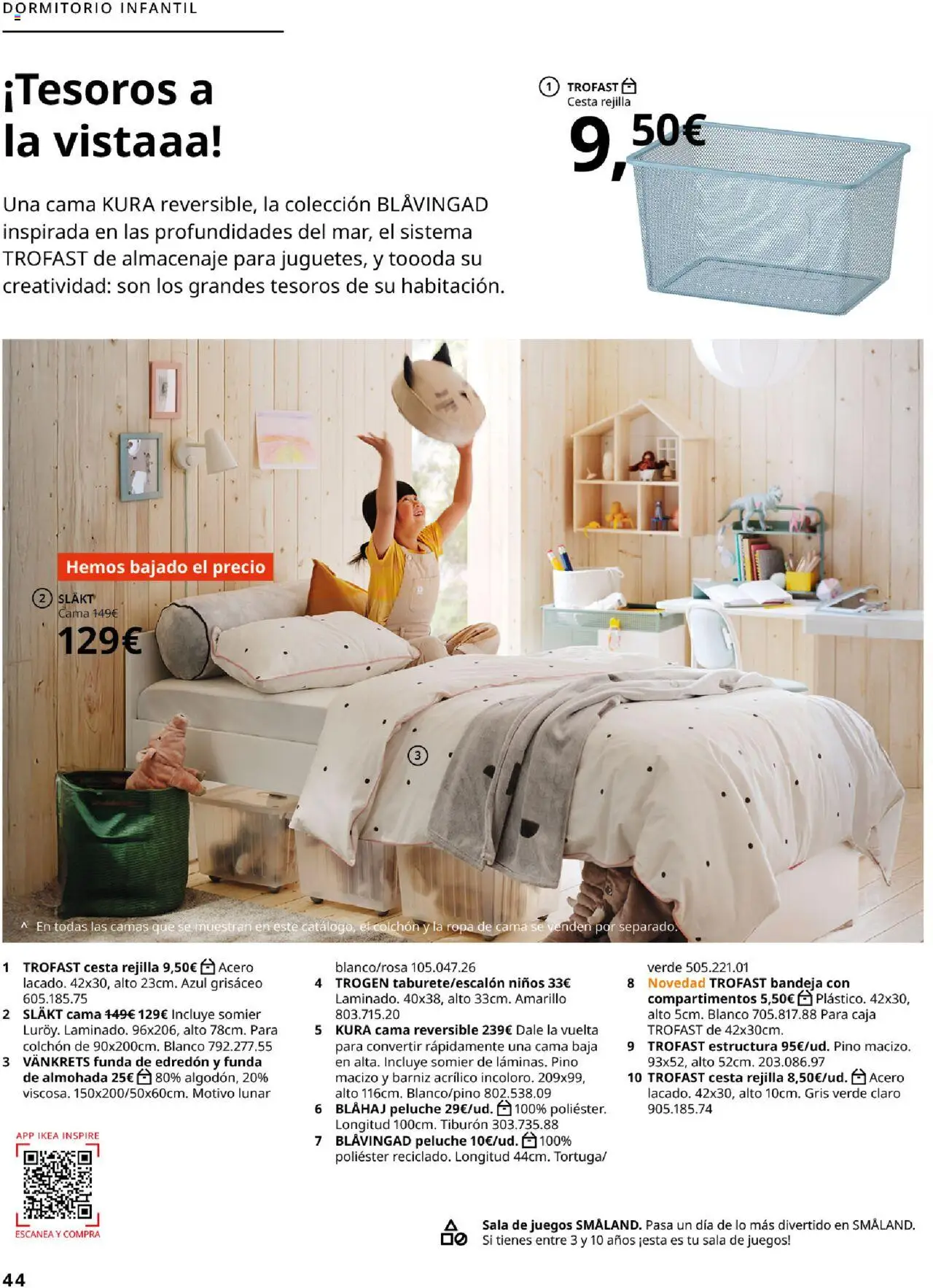 Catálogo IKEA Dormitorios │ válido desde el 04.02.2025 | Página: 44 | Productos: Ropa, Cama, Almacenaje, Bandeja