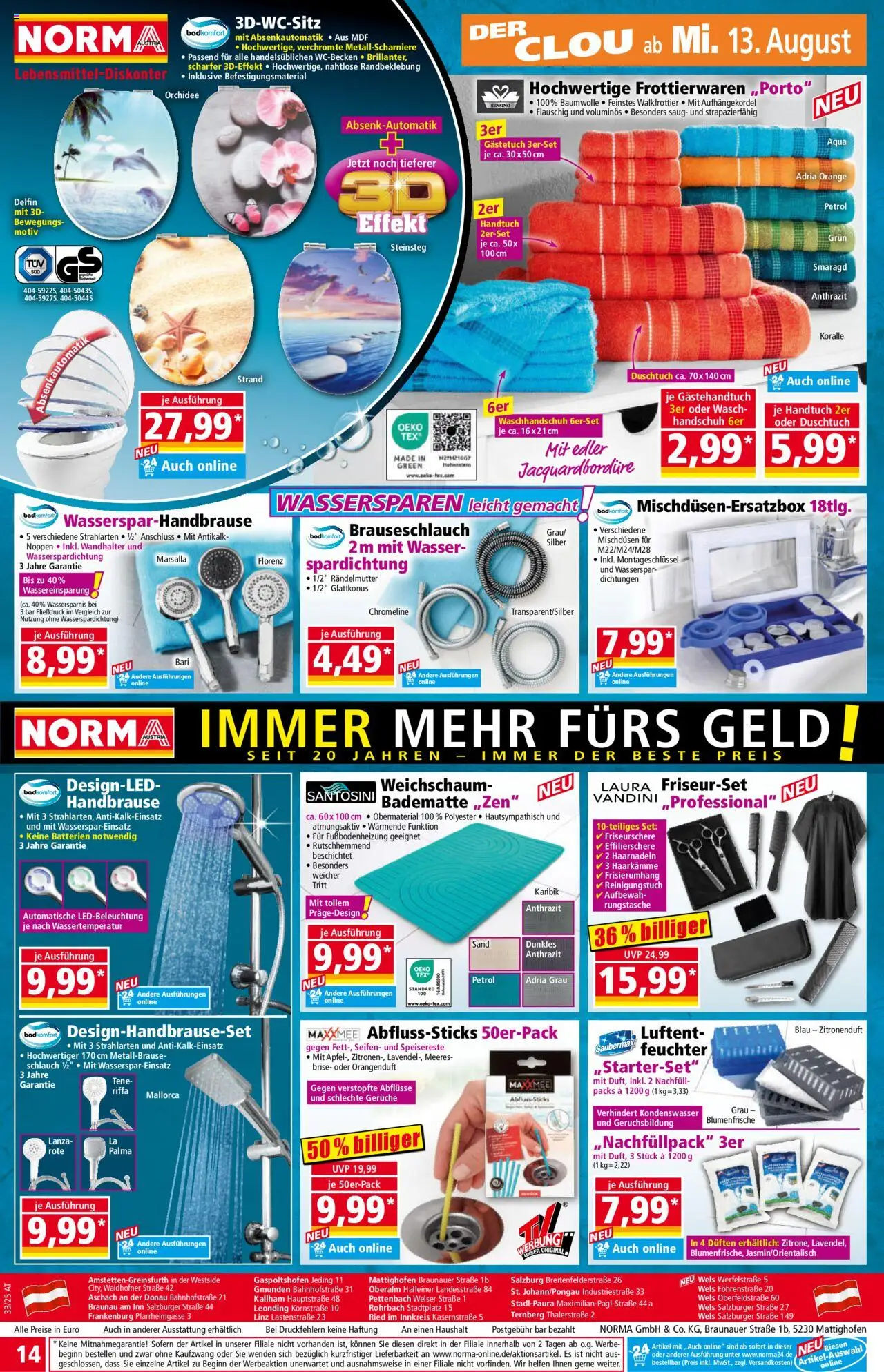 Norma Flugblatt gültig ab 11.08.2025 | Seite: 14 | Produkte: Wasser