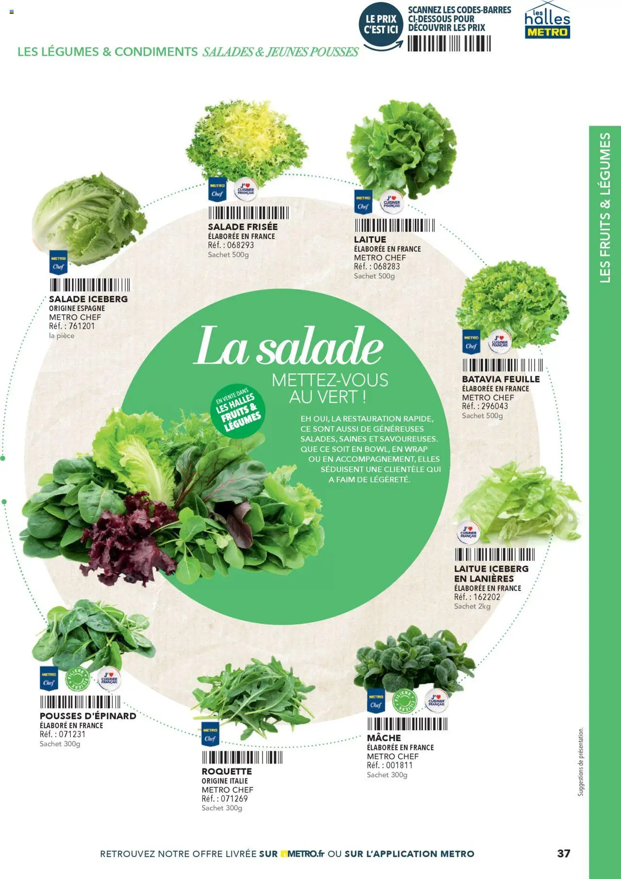  | Page: 37 | Produits: Salade, Laitue, Mâche, Roquette