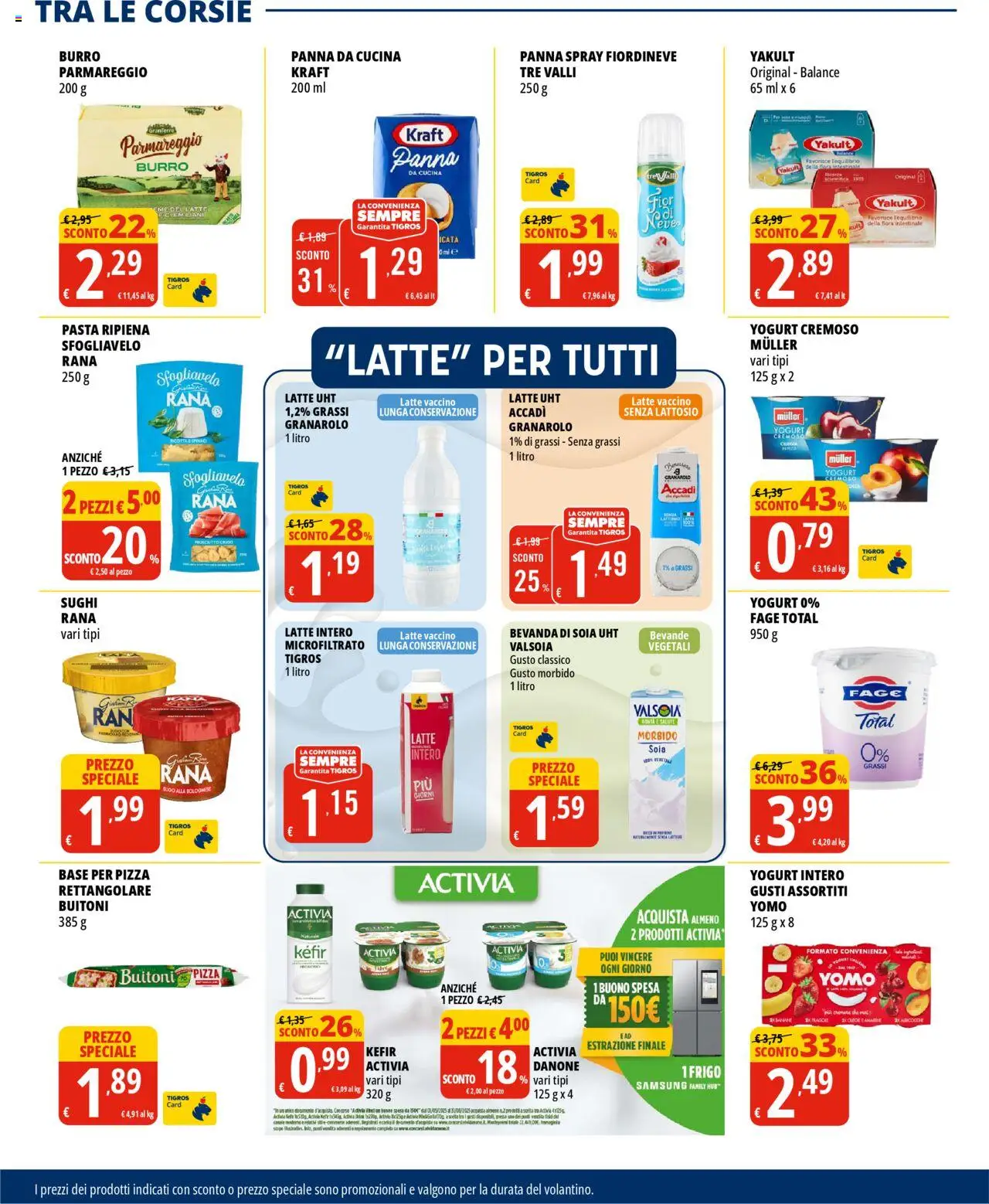 Volantino Tigros del 20.05.2025 | Pagina: 10 | Prodotti: Pizza, Panna, Pasta, Bevanda di soia