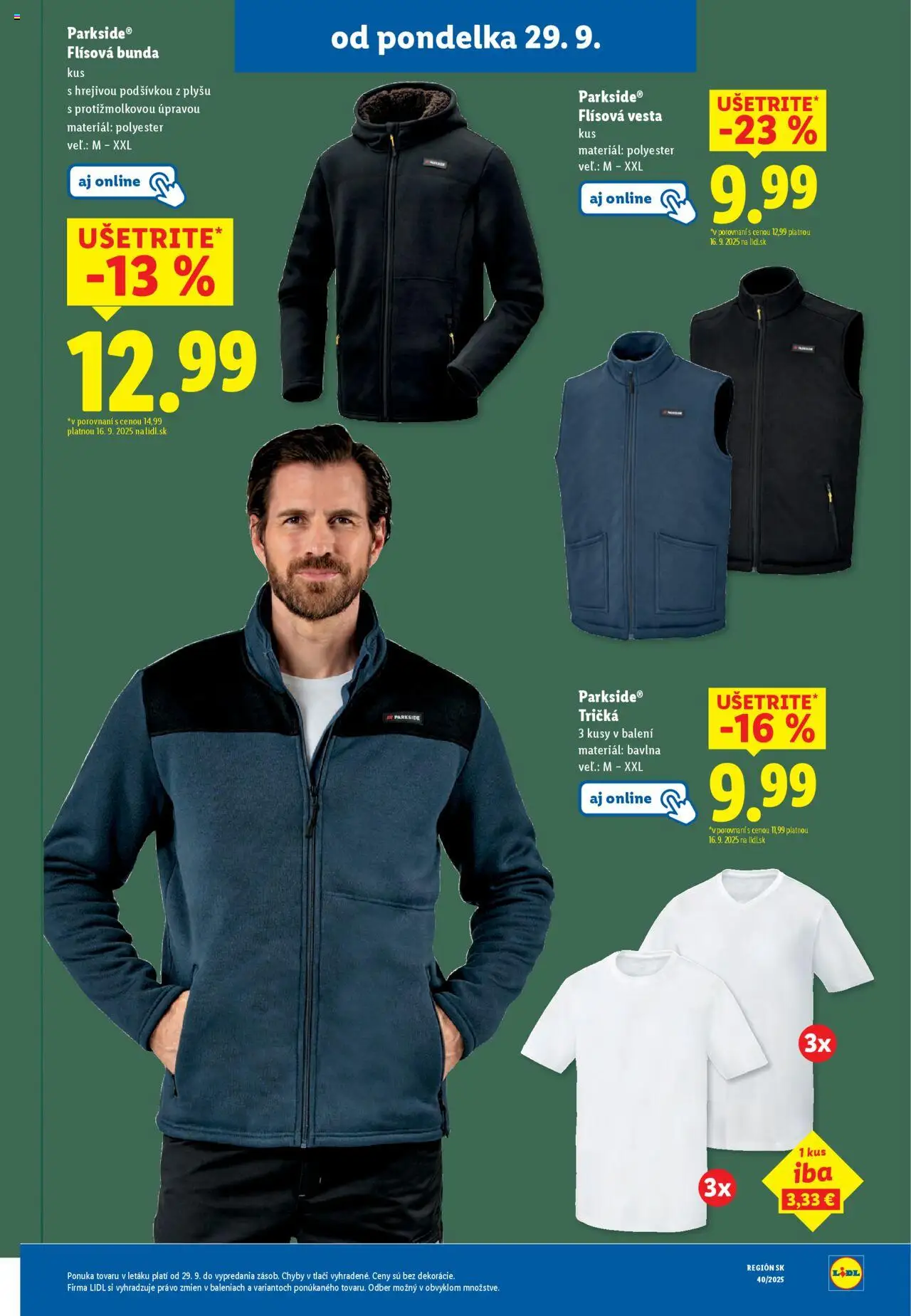 Nové Lidl akcie – leták je platný od 29.09.2025 | Strana: 55 | Produkty: Parkside, Vesta, Bunda