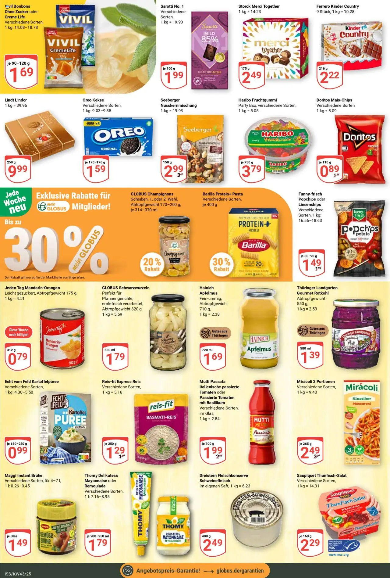 Globus Prospekt 	 – gültig ab 20.10.2025 | Seite: 15 | Produkte: Merci, Basmatireis, Orangen, Zucker