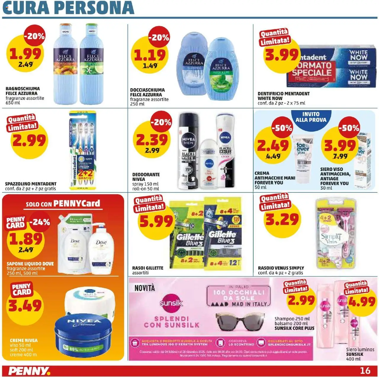 Volantino PENNY del 25.09.2025 | Pagina: 16 | Prodotti: Balsamo, Crema, Deodorante, Dentifricio