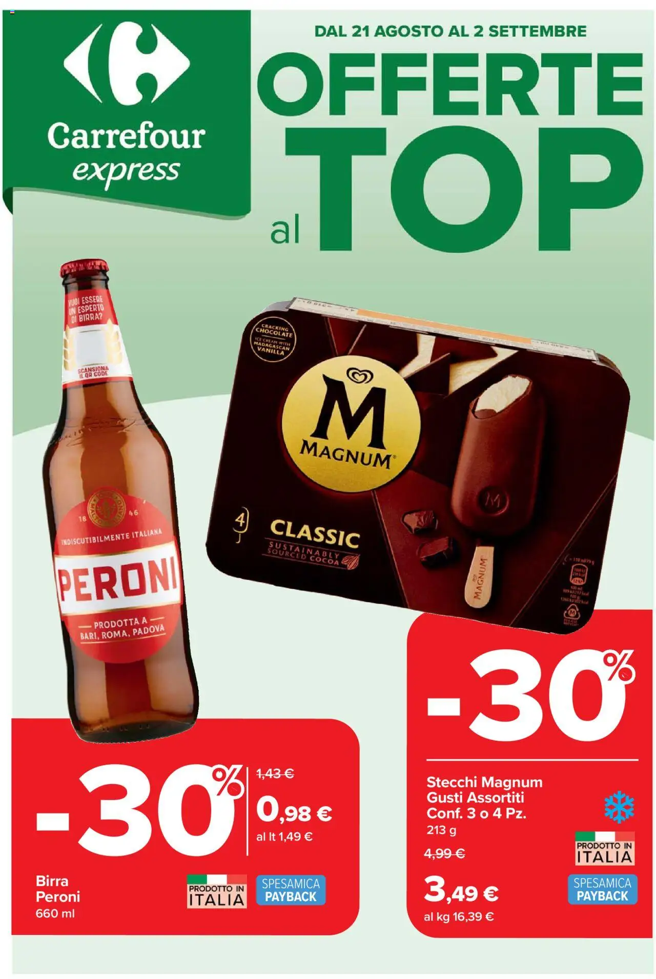 Volantino Carrefour del 21.08.2025 | Pagina: 1 | Prodotti: Birra