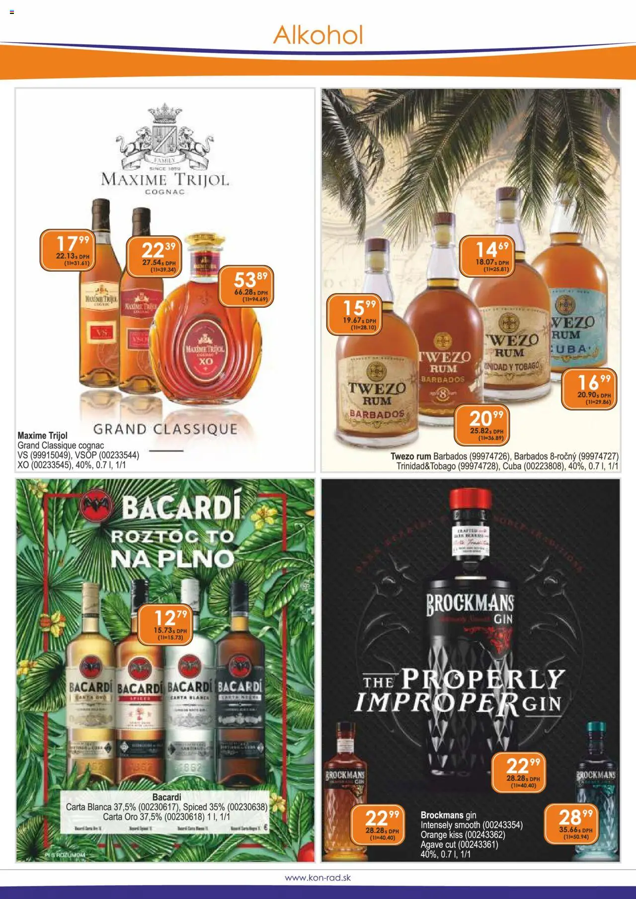 KON - RAD leták │ platný od 01.09.2025 | Strana: 7 | Produkty: Fanta, Alkohol, Rum, Bacardi