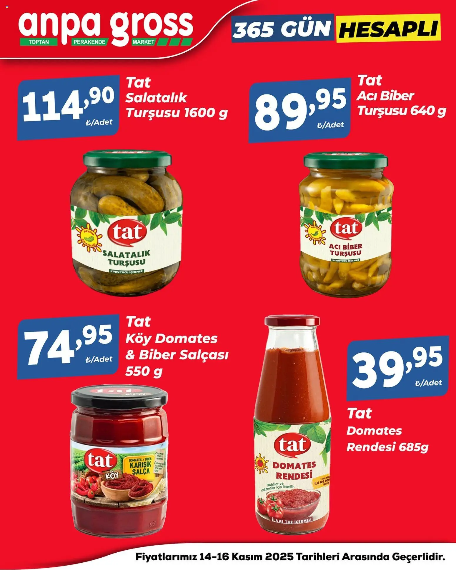 Anpa Gross Hafta Sonu Fırsatları - 14.11.2025 tarihinden itibaren geçerlidir | Sayfa: 10 | Ürünler: Salatalık, Tuz, Biber, Acı biber