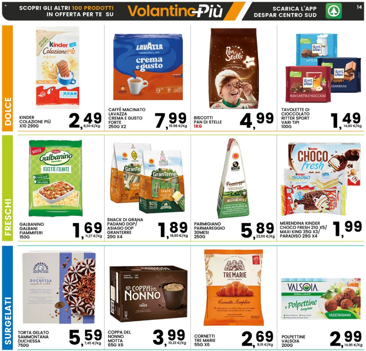 Volantino Interspar del 17.11.2025 | Pagina: 14 | Prodotti: Caffè, Nocciole, Torta, Macinato