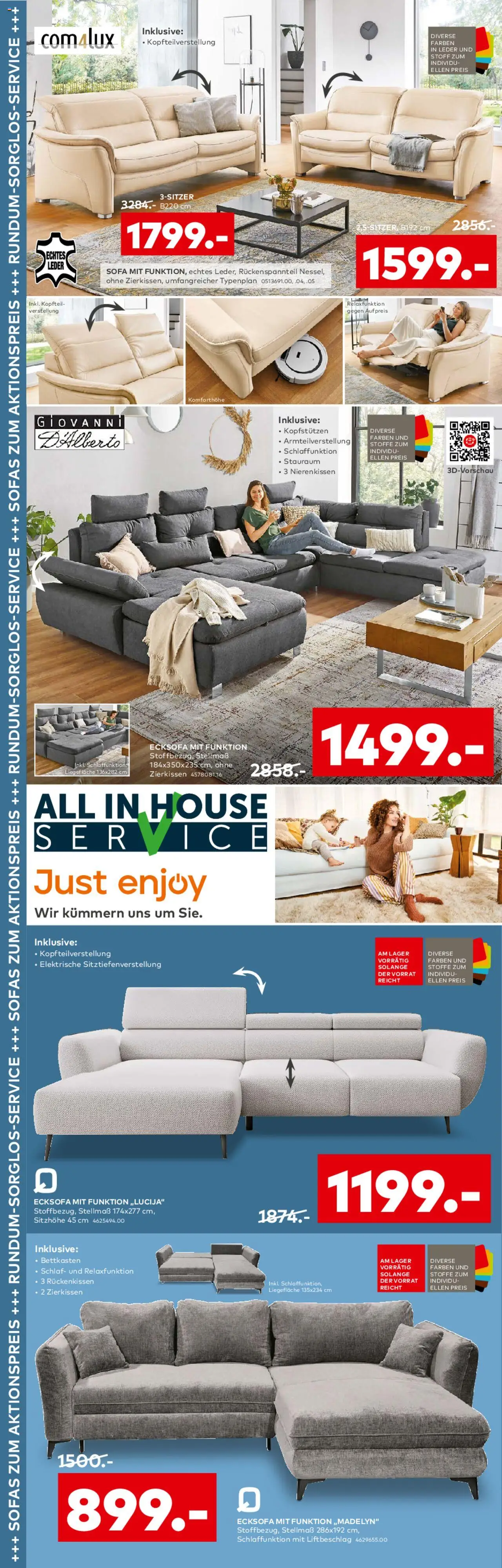 Porta! Große Polsteraktion  - gültig ab dem 27.07.2025 | Seite: 3 | Produkte: Ecksofa, Sofa