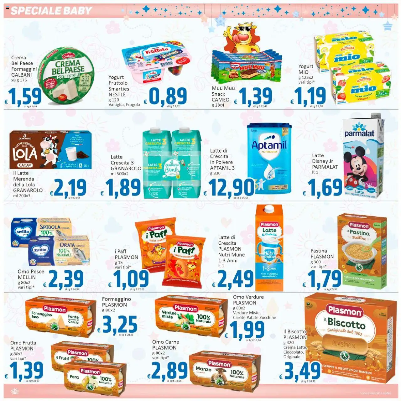 Volantino Paghi Poco del 10.10.2025 | Pagina: 14 | Prodotti: Yogurt, Patate, Orata, Zucca