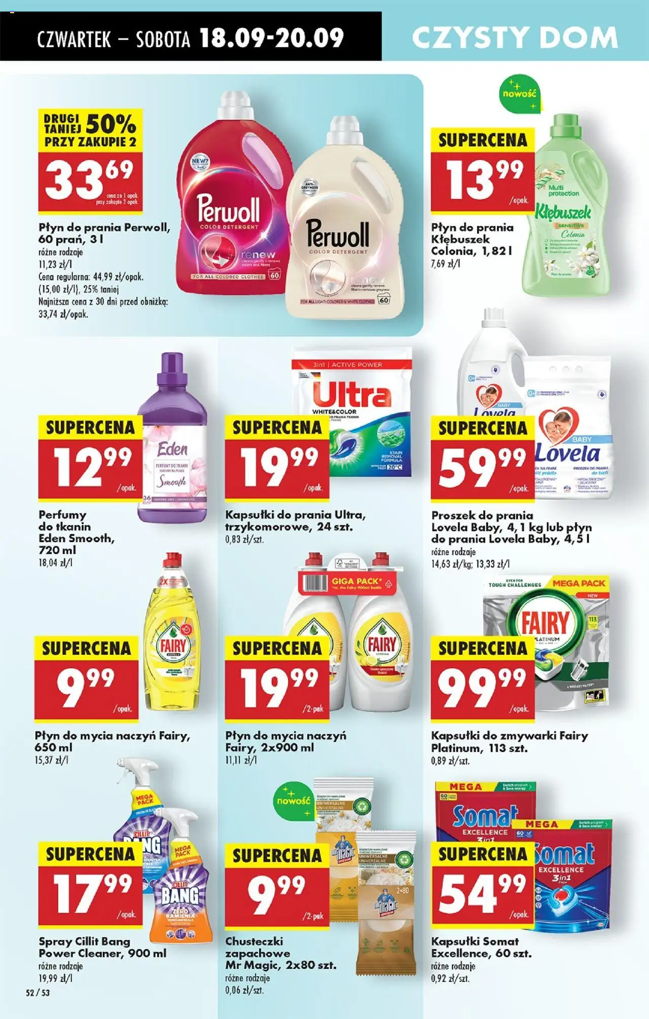 Biedronka gazetka - Oferta w tym tygodniu od 18.09.2025 | Strona: 70 | Produkty: Kapsułki do prania, Fairy, Detergent, Płyn do mycia naczyń