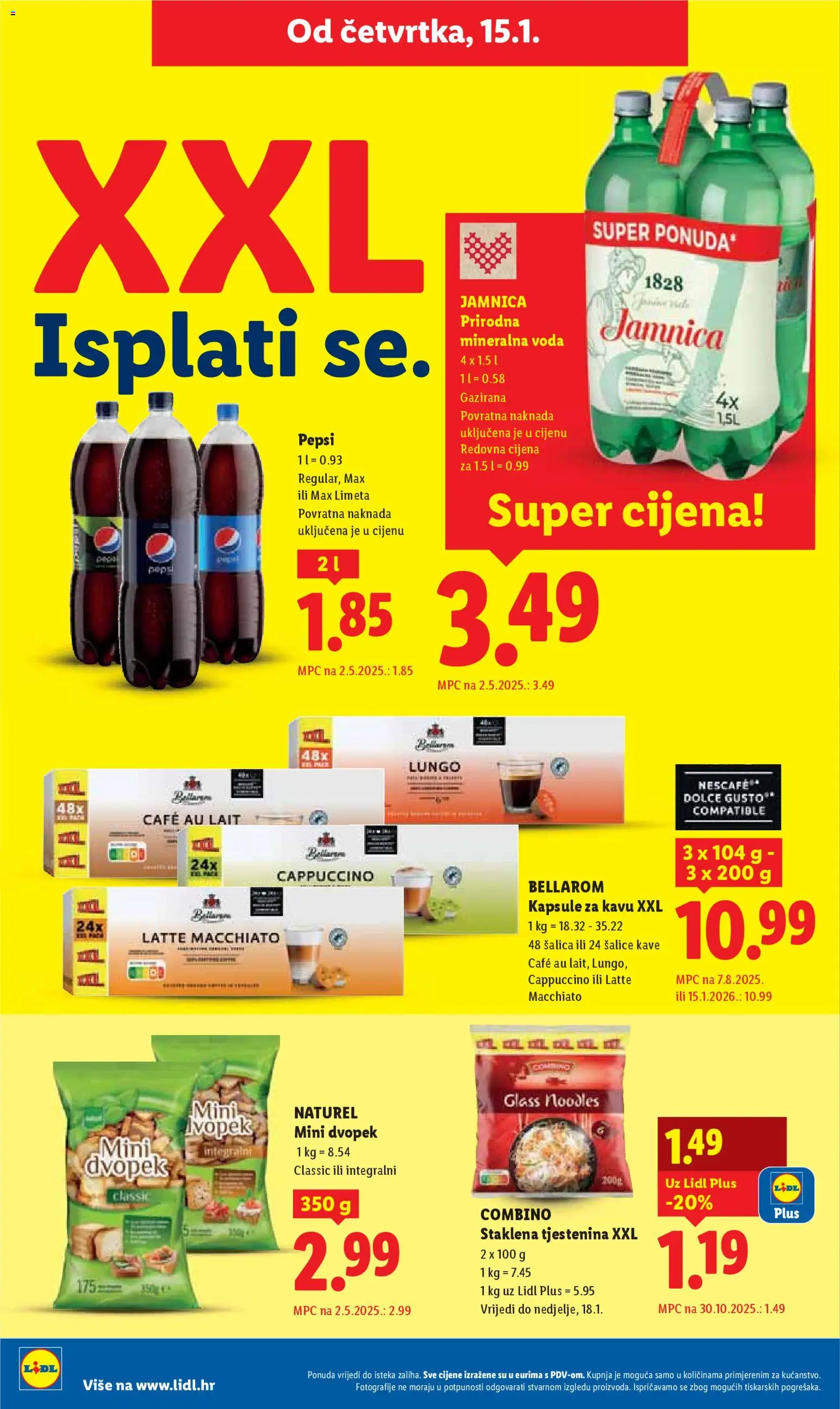 Lidl katalog | vrijedi od 12.01.2026 | Stranica: 60 | Proizvodi: Mineralna voda, Jamnica, Voda, Limeta