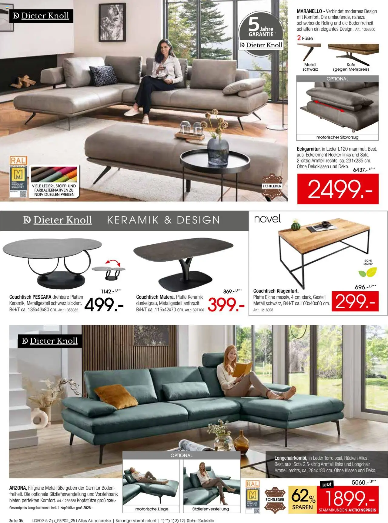 Zurbrüggen Polstermöbel-Spezial – gültig ab 20.09.2025 | Seite: 6 | Produkte: Hocker, Sofa, Couchtisch, Liege