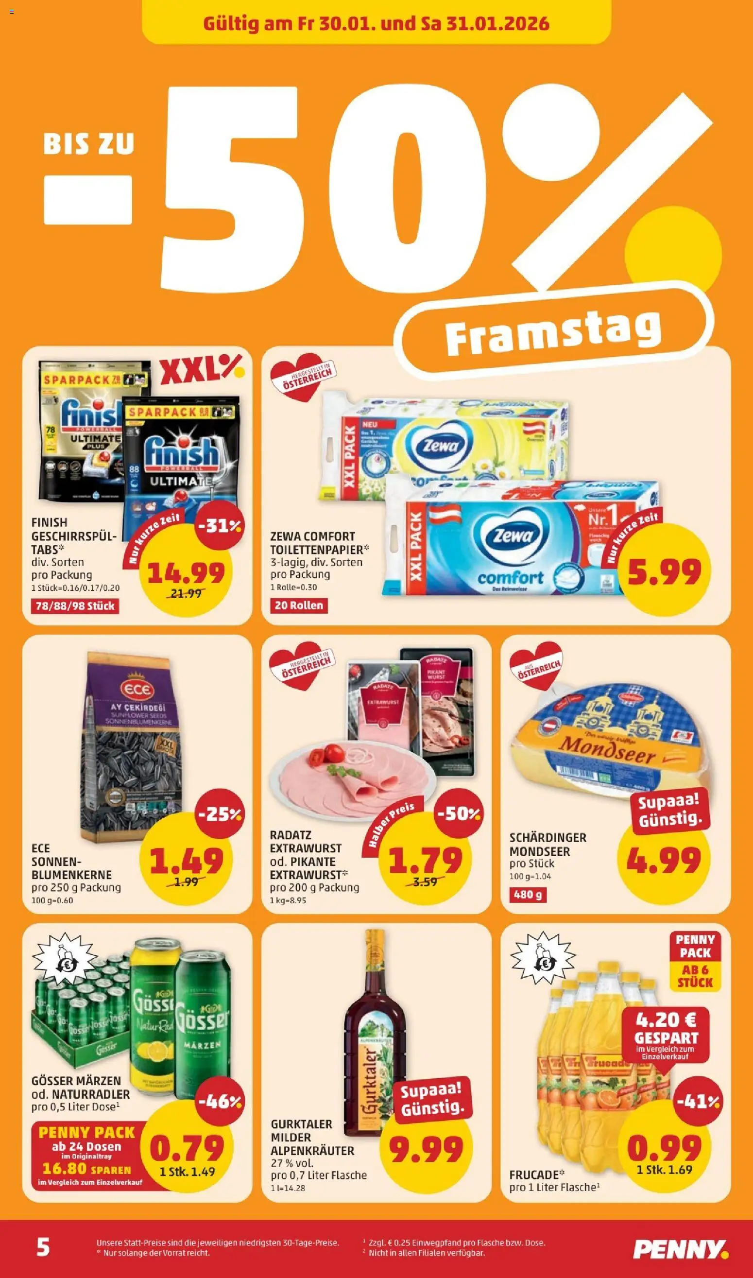 Penny Markt Flugblatt gültig ab 29.01.2026 | Seite: 5 | Produkte: Wurst