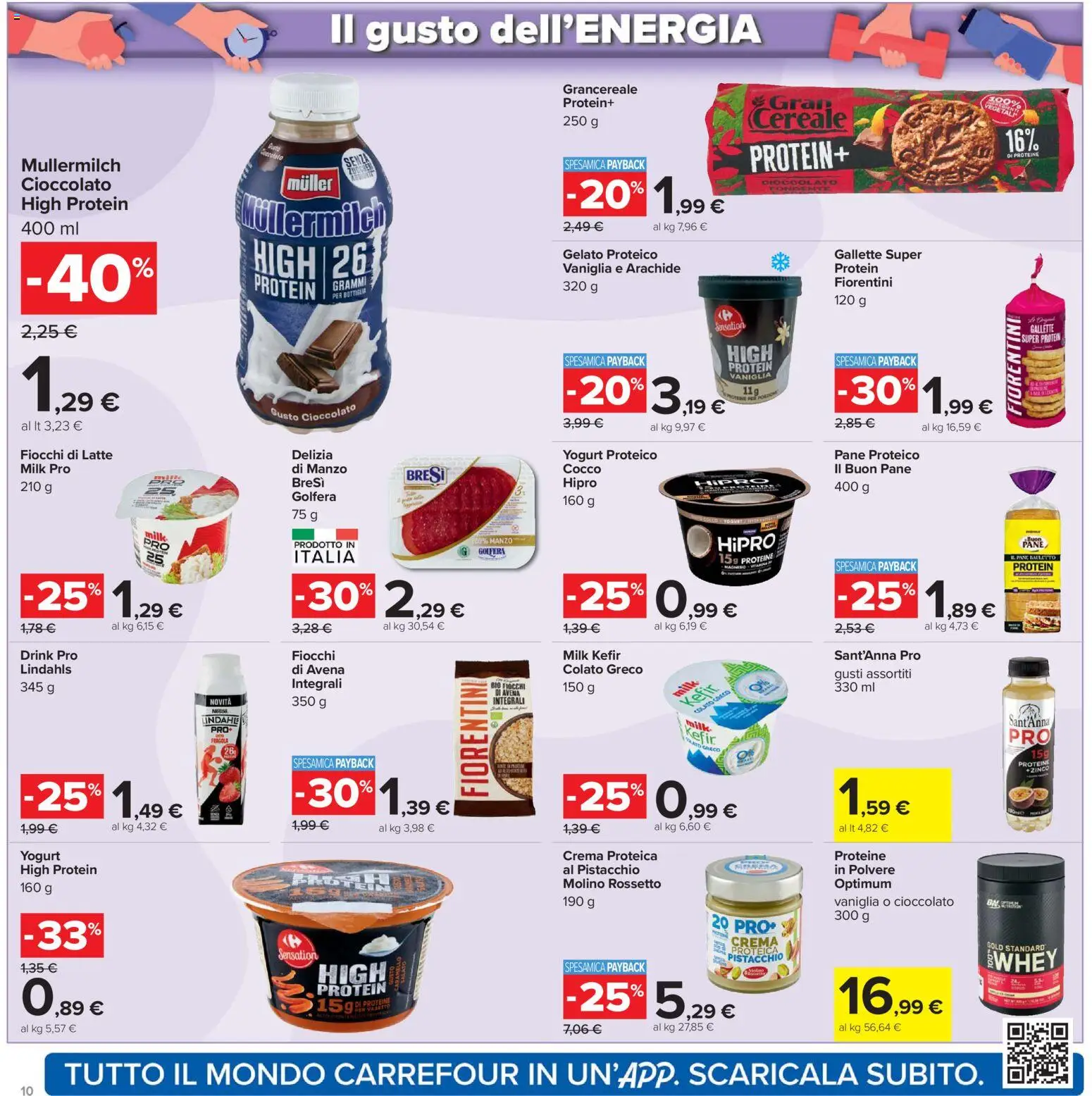 Volantino Carrefour del 21.04.2026 | Pagina: 10 | Prodotti: Manzo, Gallette, Cocco, Bottiglia