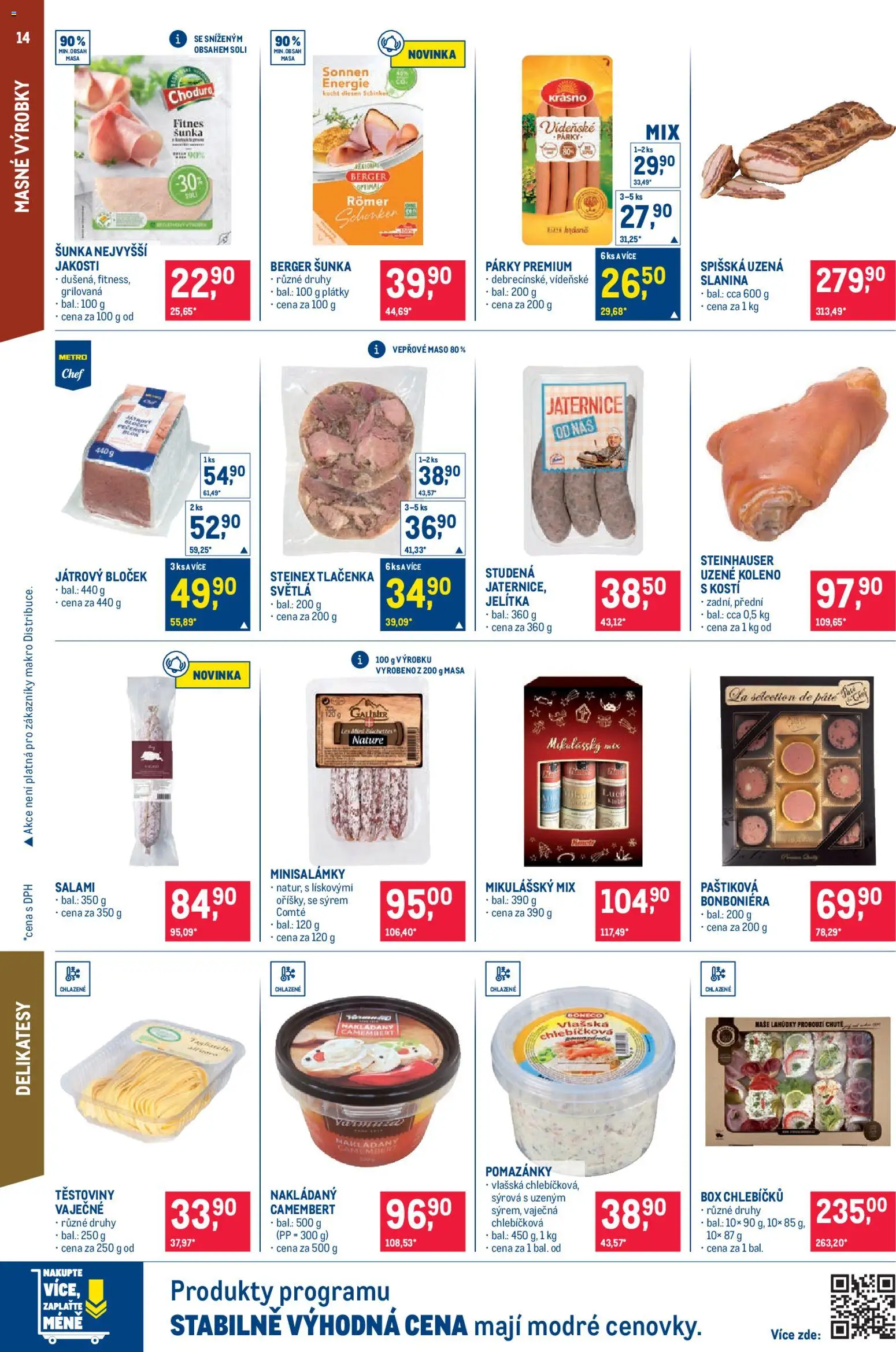 Makro leták - Pro milovníky jídla od 05.11.2025 | Strana: 14 | Produkty: Box, Šunka, Bonboniéra, Camembert