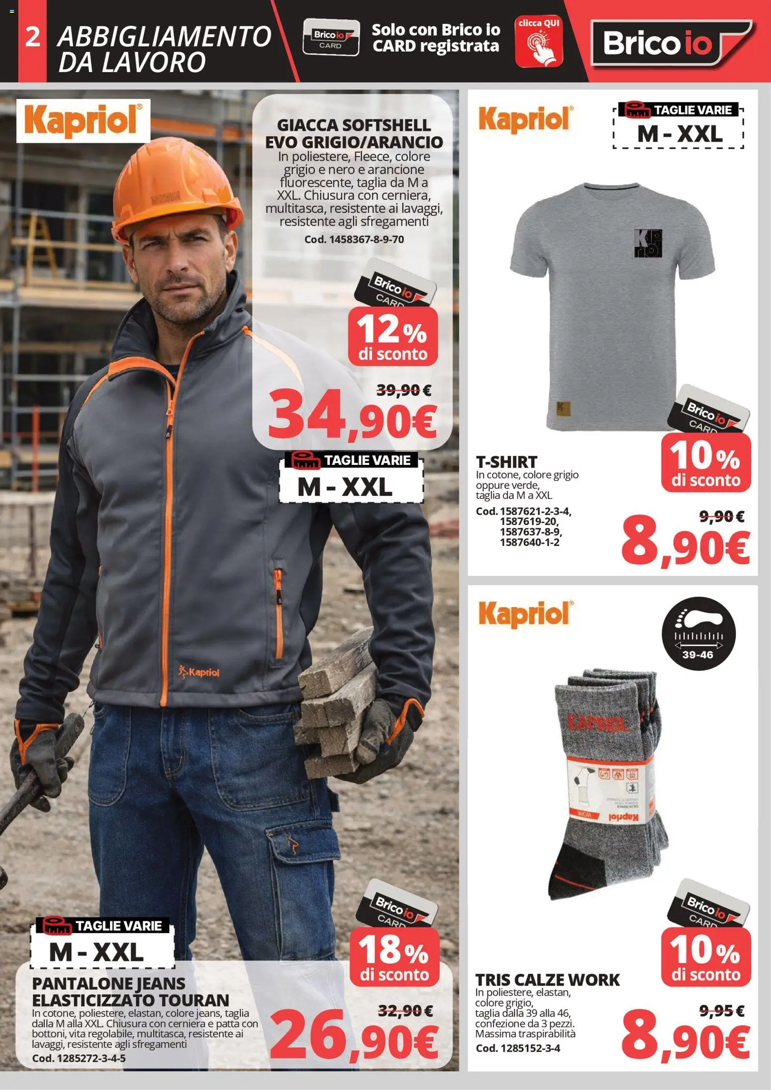 Volantino Brico io del 23.04.2026 | Pagina: 2 | Prodotti: Giacca, Jeans