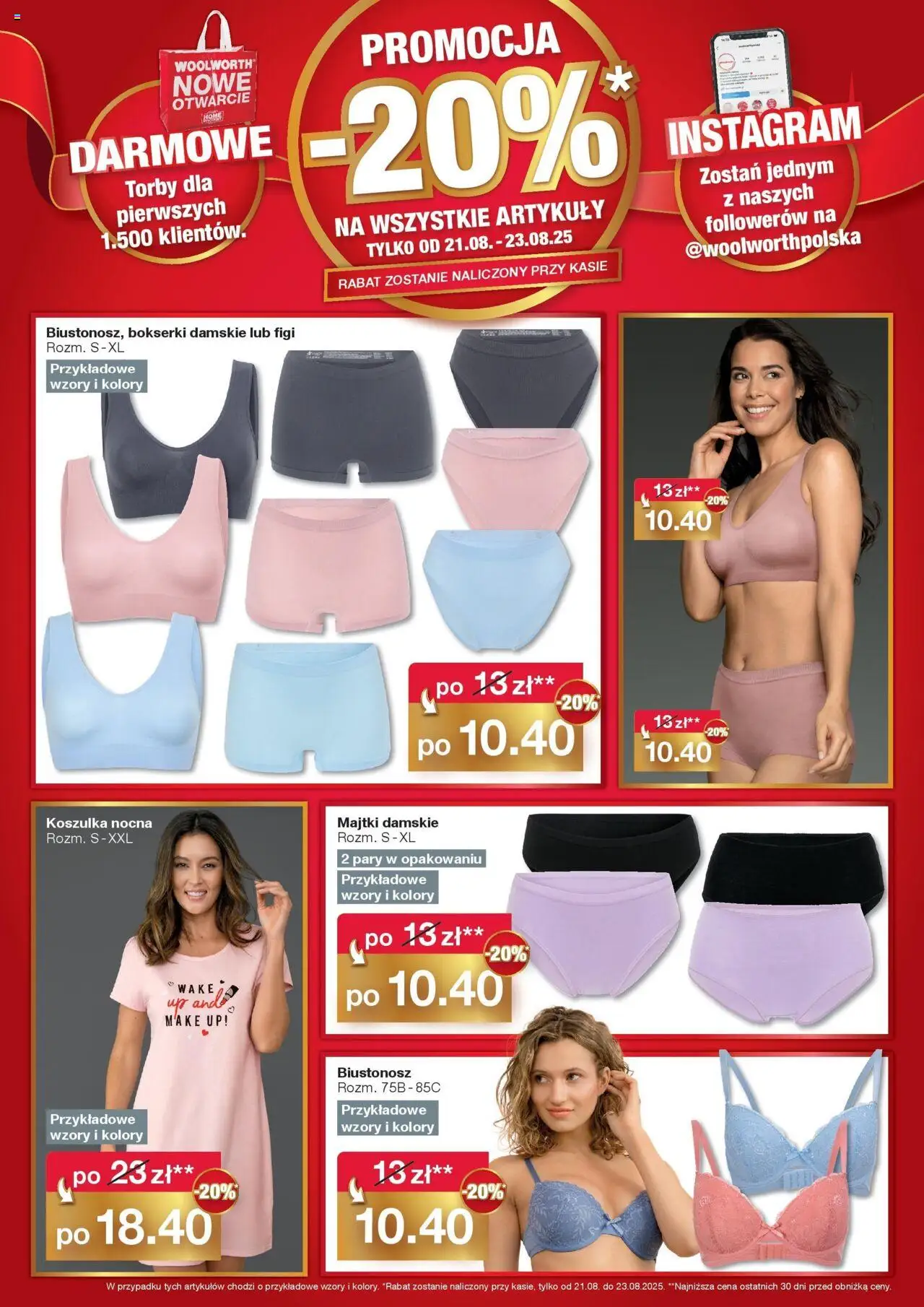 Woolworth Gazetka - Już w Warszawie od 21.08.2025 | Strona: 3 | Produkty: Majtki, Biustonosz, Bokserki