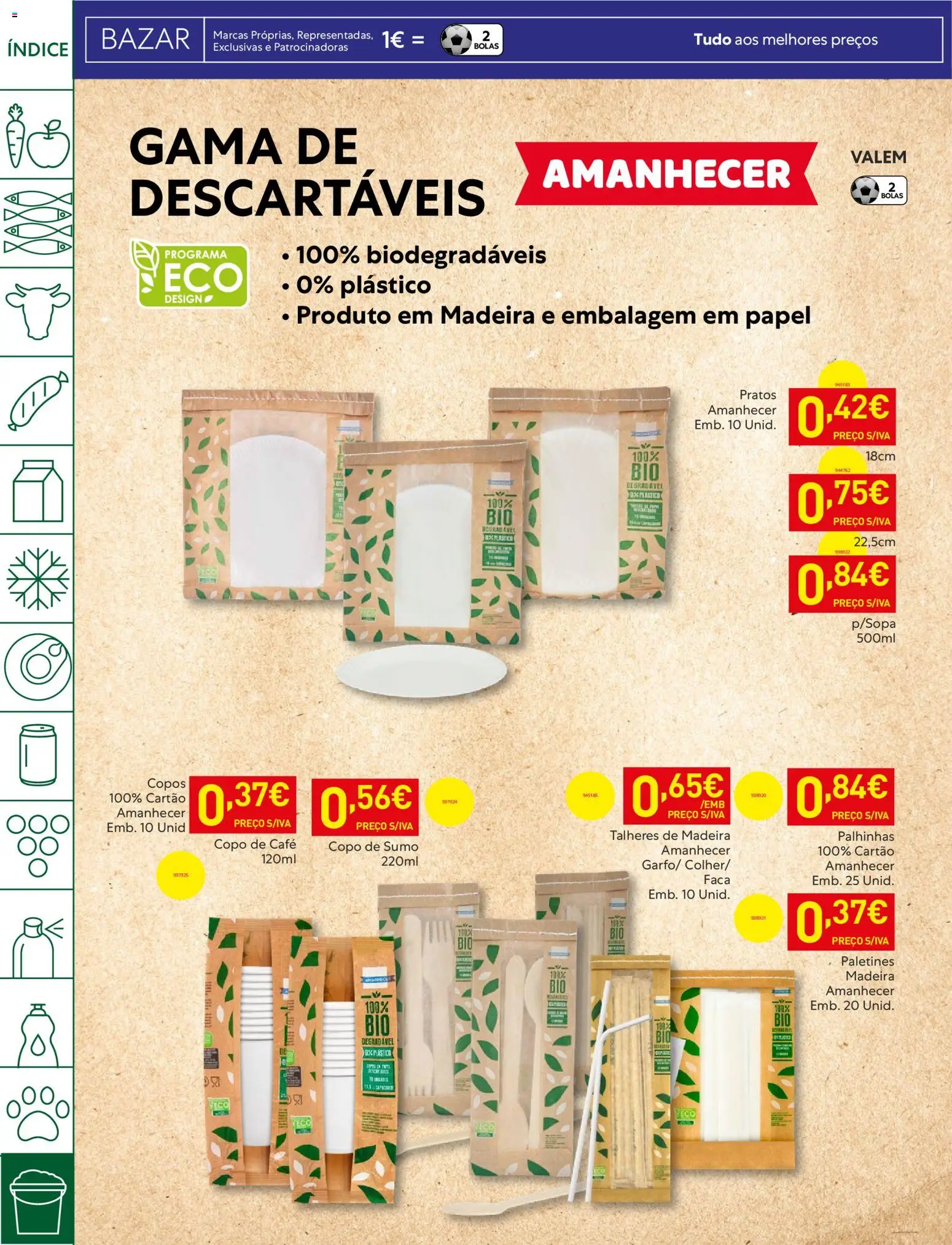 Recheio folheto │ válido de 07.04.2026 | Página: 52 | Produtos: Copos, Talheres, Café, Sumo