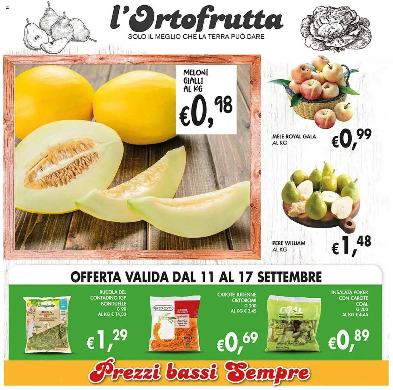 Volantino Coal del 11.09.2025 | Pagina: 2 | Prodotti: Mele, Insalata, Carote, Terra
