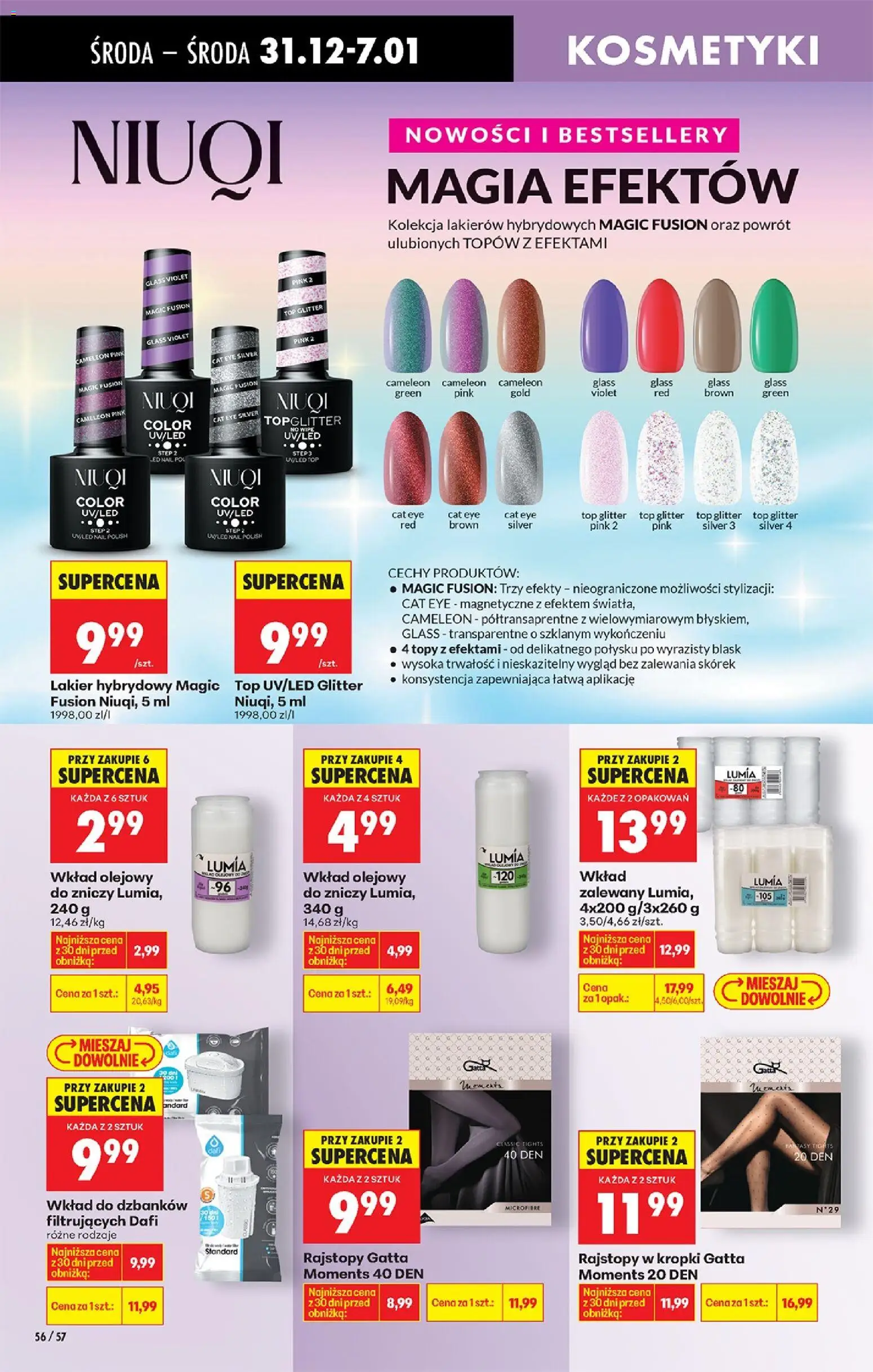 Biedronka gazetka - Oferta w tym tygodniu od 31.12.2025 | Strona: 68 | Produkty: Top, Rajstopy, Lakier hybrydowy, Gatta