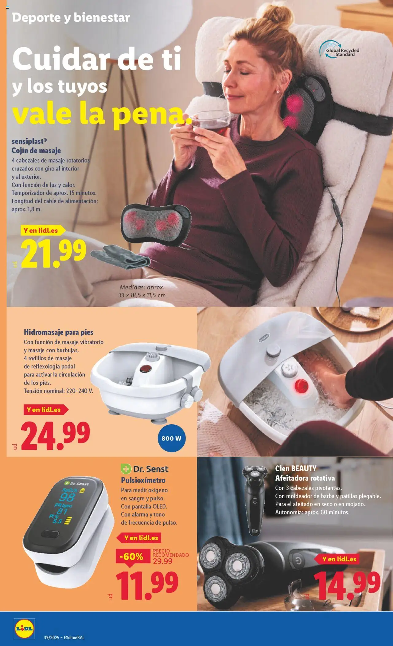 Lidl folleto de bazar │ válido desde el 22.09.2025 | Página: 6 | Productos: Cable, Afeitadora, Cojín