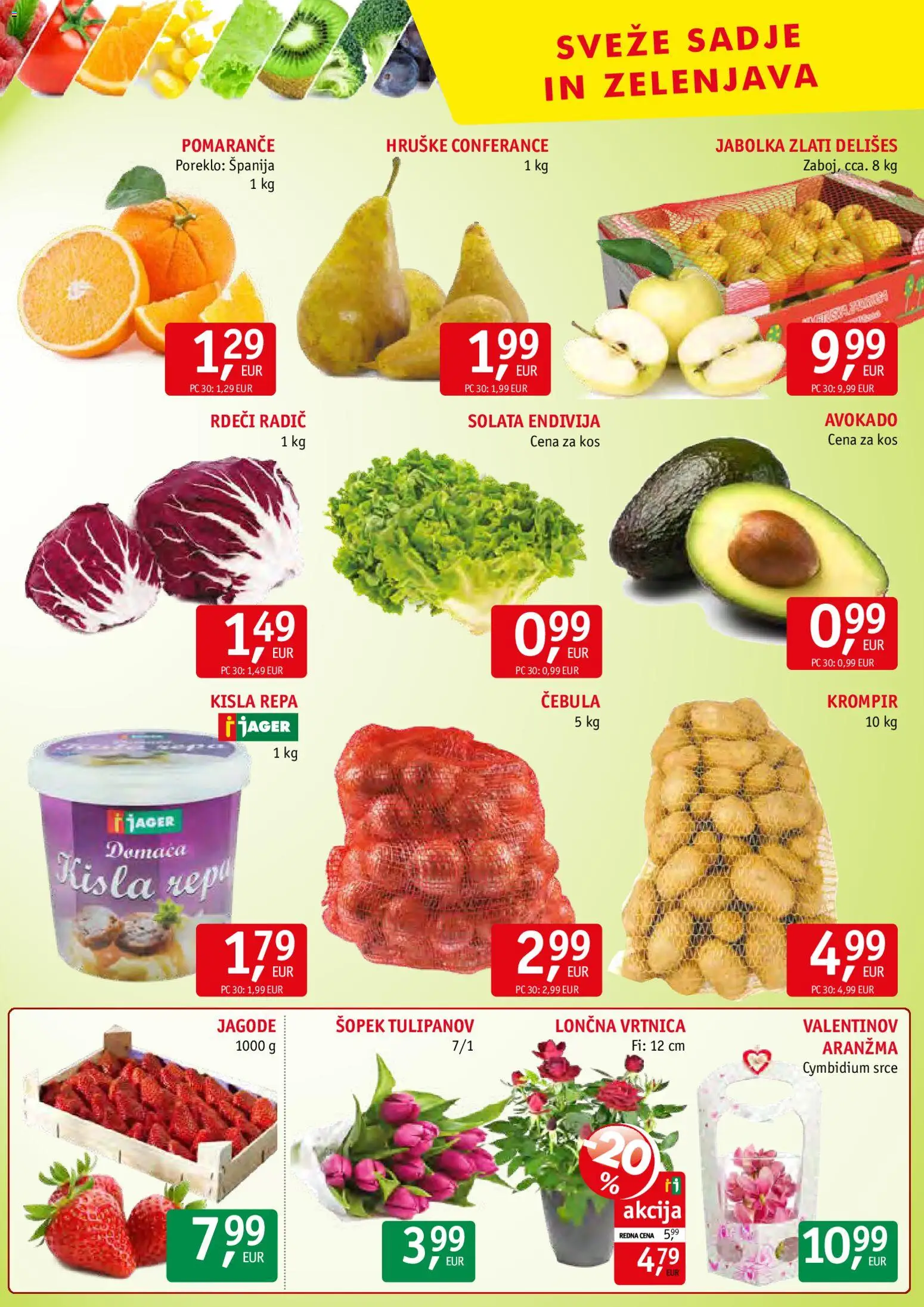 Novi Jager katalog ponudbe – veljaven od 11.02.2026 | Stran: 8 | Izdelki: Jagode, Solata, Cebula, Sadje