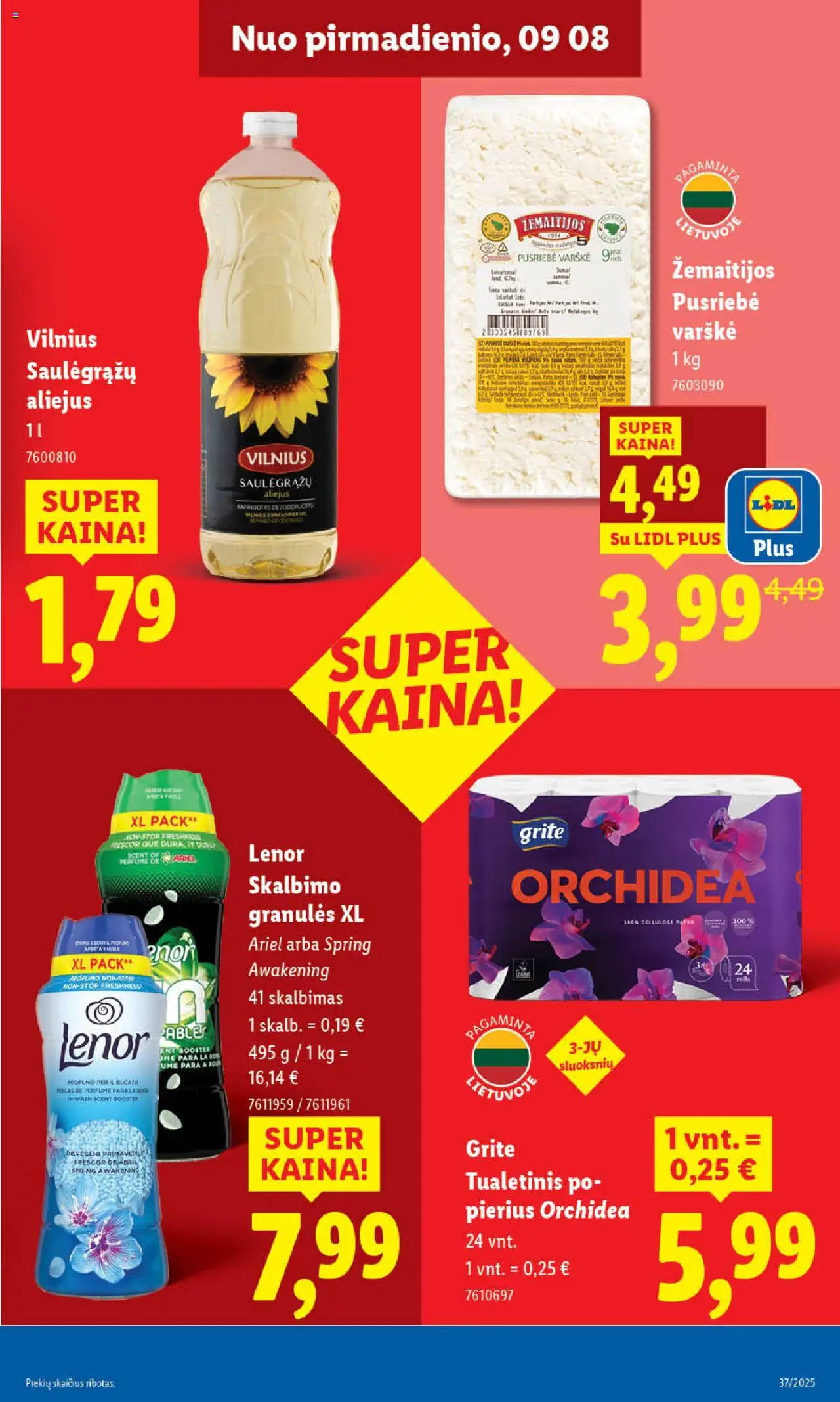 LIDL akcijos nuo 08.09.2025 | Puslapis: 21 | Prekių: Aliejus, Varškė