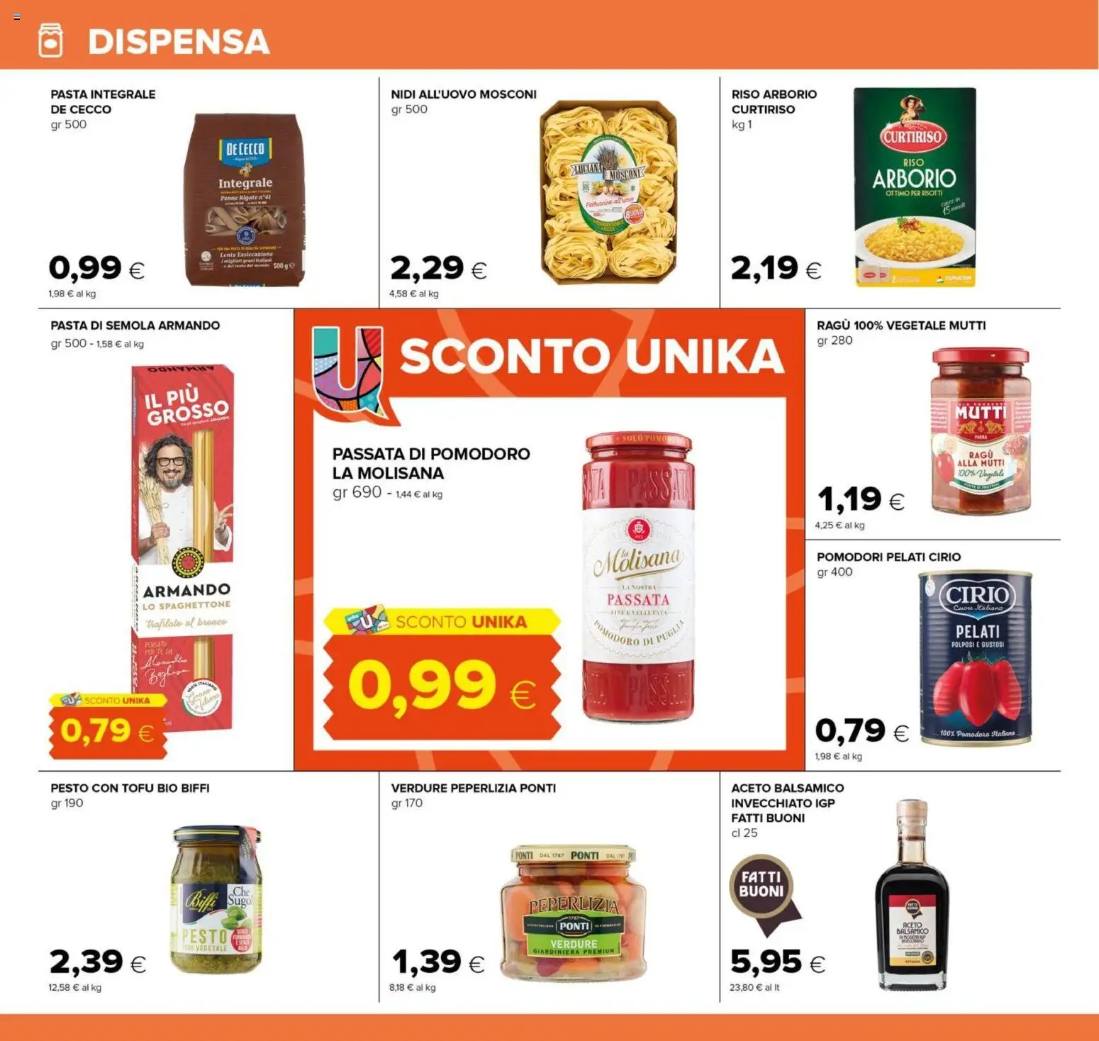 Volantino Tigre del 12.03.2026 | Pagina: 14 | Prodotti: Verdure, Pasta, Pesto, Aceto