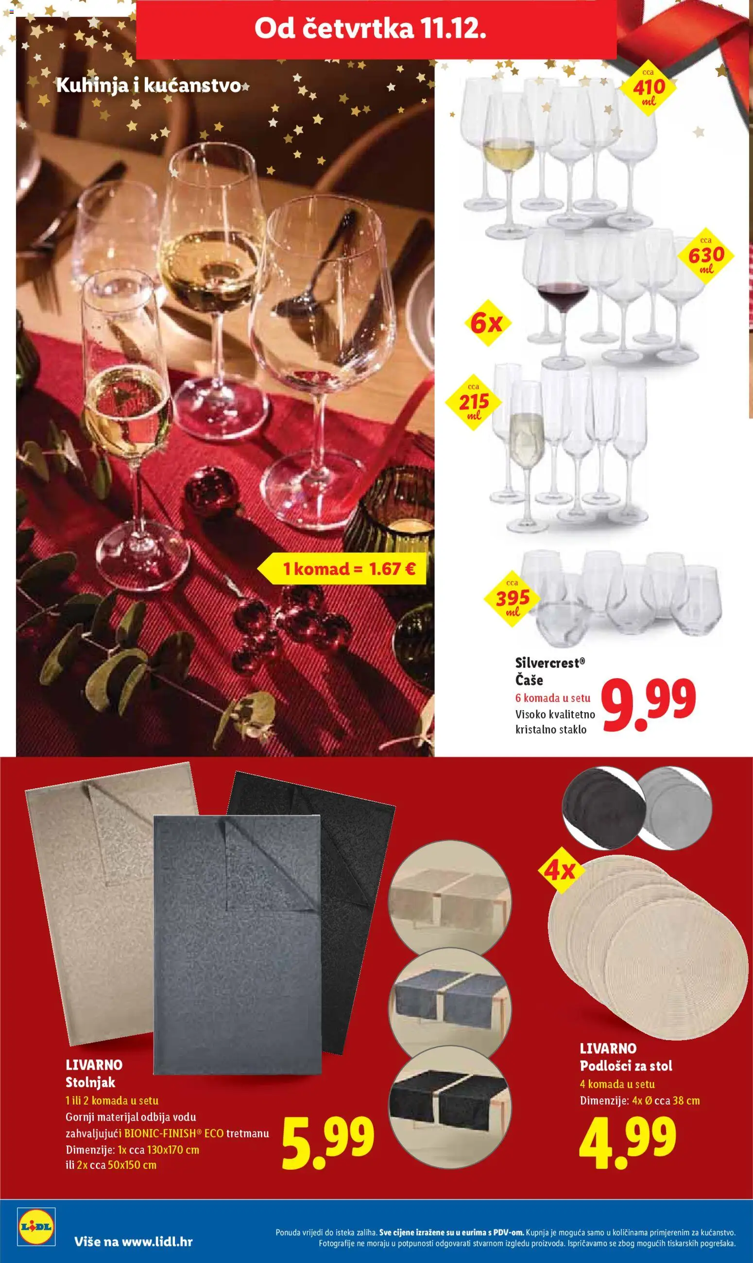 Lidl katalog | vrijedi od 08.12.2025 | Stranica: 76 | Proizvodi: Stol, Čaše, Stolnjak, Kuhinja