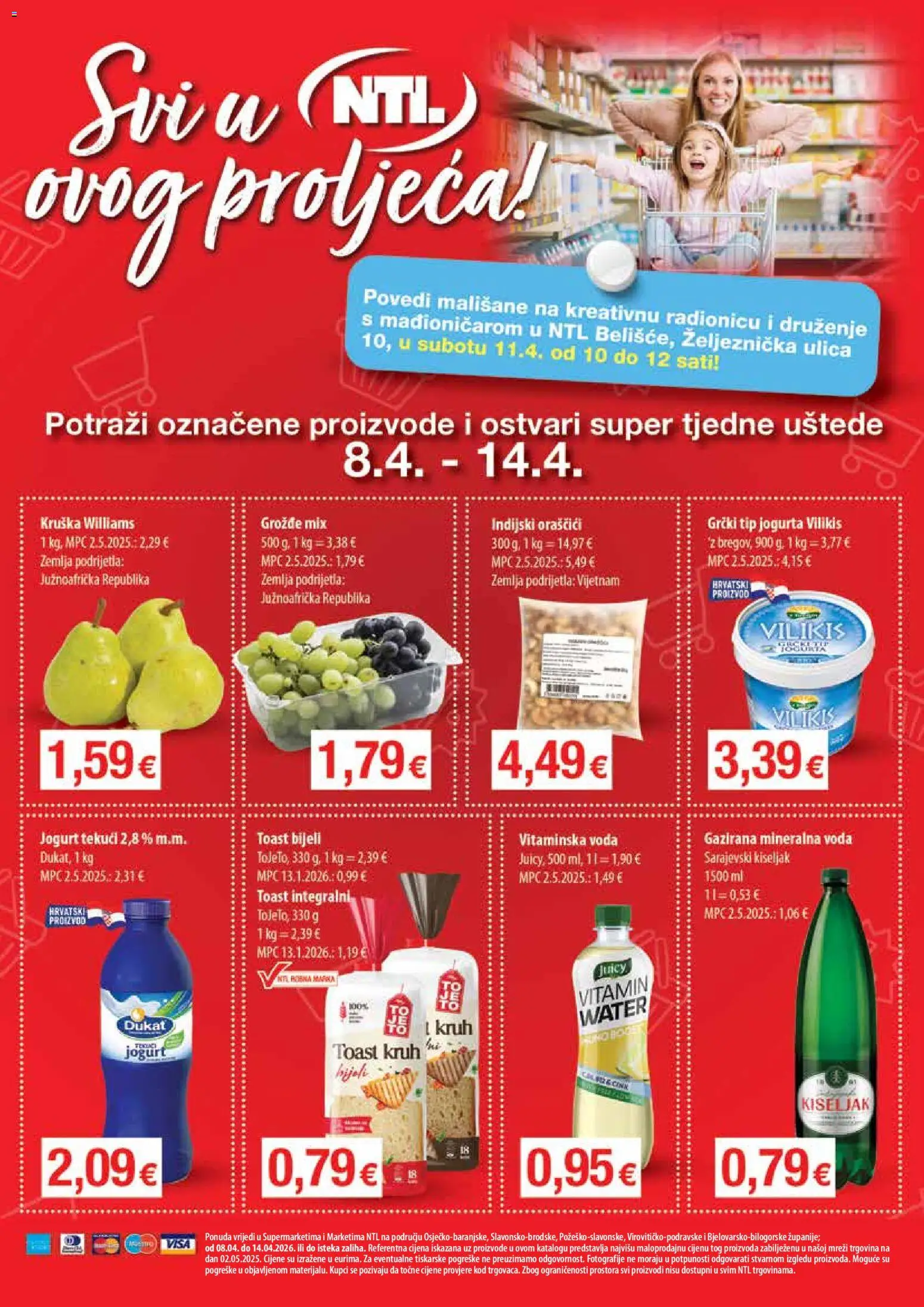 NTL katalog | vrijedi od 08.04.2026 | Stranica: 24 | Proizvodi: Gazirana mineralna voda, Kruh, Grožđe, Kruška