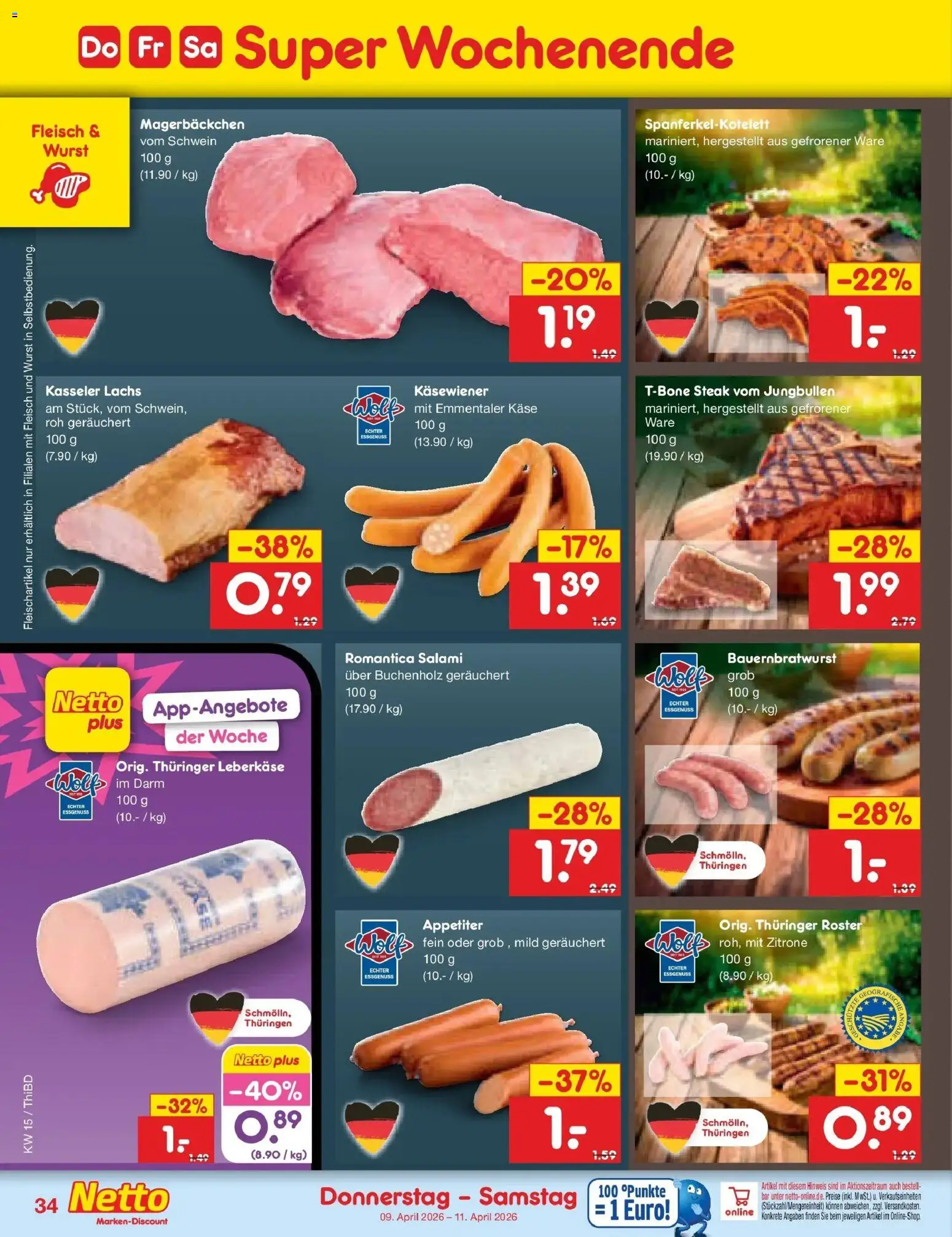 Netto Marken-Discount Prospekt Thiendorf	 – gültig ab 07.04.2026 | Seite: 50 | Produkte: Zitrone, Wurst, Salami, Steak