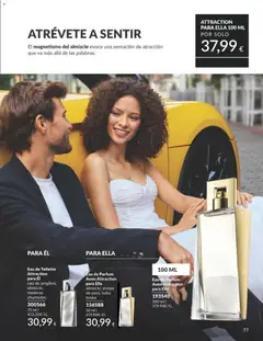 Vista previa Eau de Parfum Avon Attraction para Ella, almizcle, sirope de pera, haba tonka válido desde el 01.01.2026 | Página: 77 | Productos: Eau de toilette, Eau de parfum