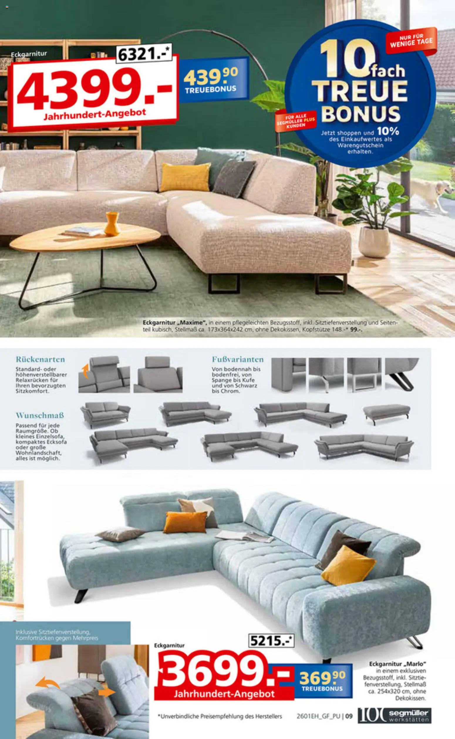 Segmüller Bestes Handwerk aus Bayern  – gültig ab 27.12.2025 | Seite: 9 | Produkte: Ecksofa