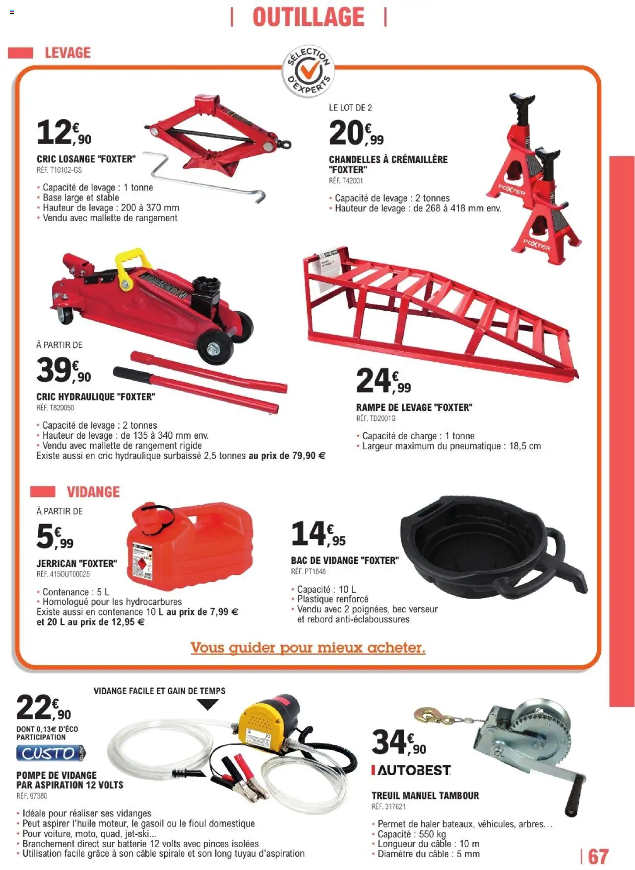  | Page: 67 | Produits: Base, Cric hydraulique, Tuyau, Batterie