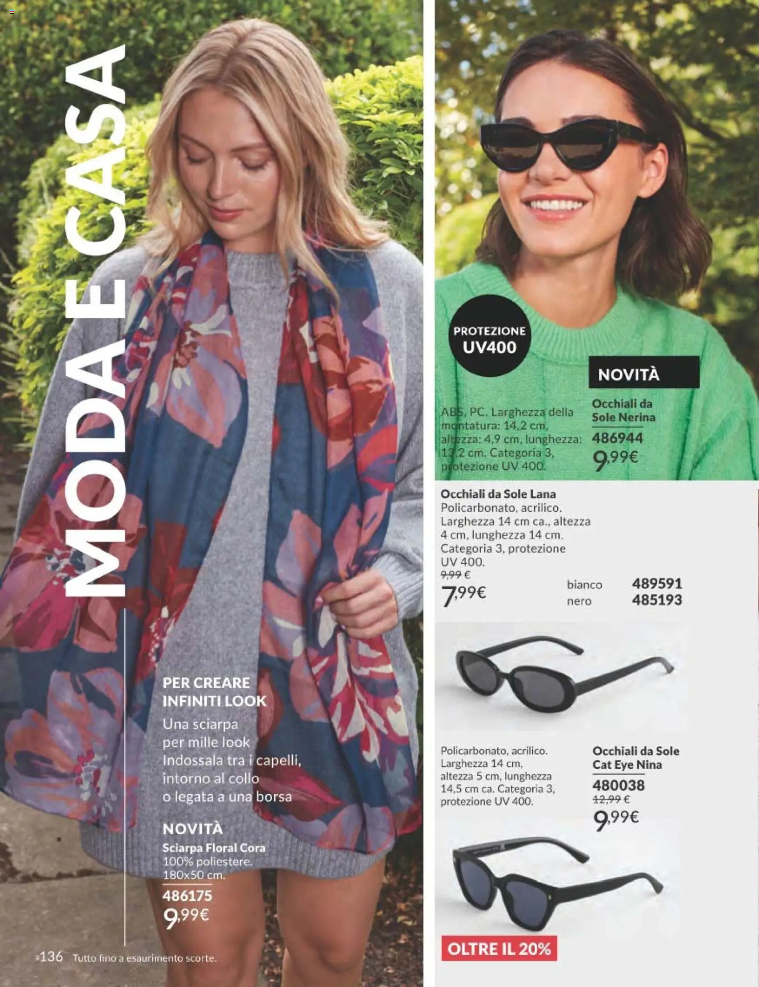 Volantino Avon del 01.03.2026 | Pagina: 136 | Prodotti: Sciarpa, Occhiali, Borsa