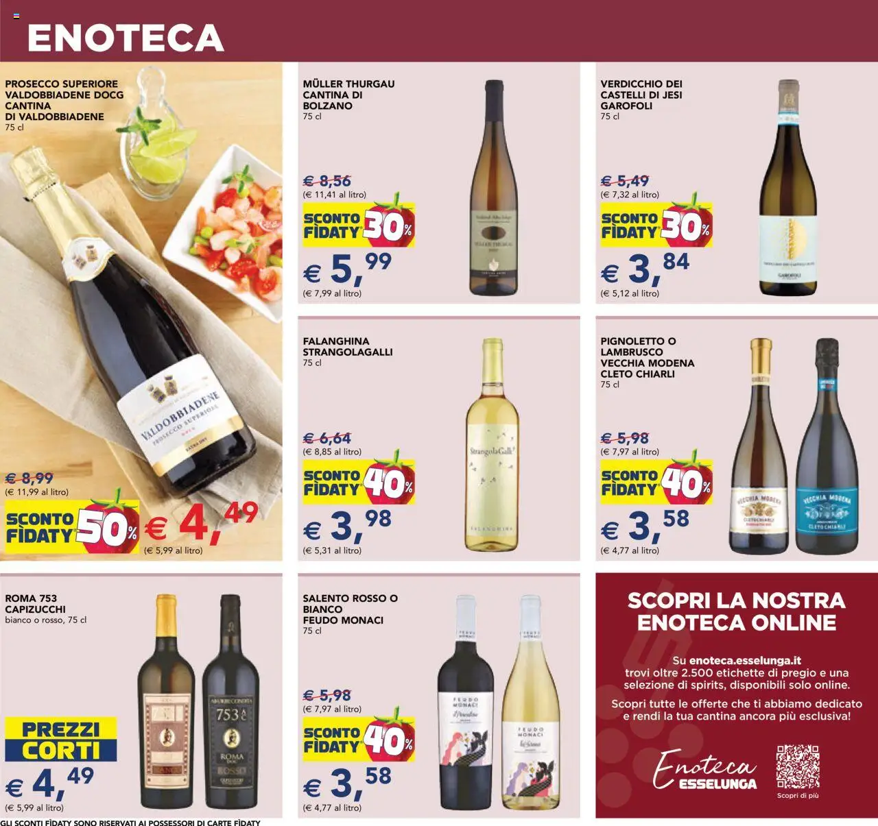 Volantino Esselunga S del 09.10.2025 | Pagina: 14 | Prodotti: Prosecco, Enoteca