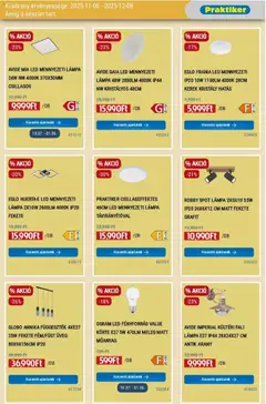 Praktiker Akciós újság - amely érvényes a következő dátumtól: 06.11.2025 | Oldal: 7 | Termékek: Körte, Mennyezeti lámpa, Lámpa