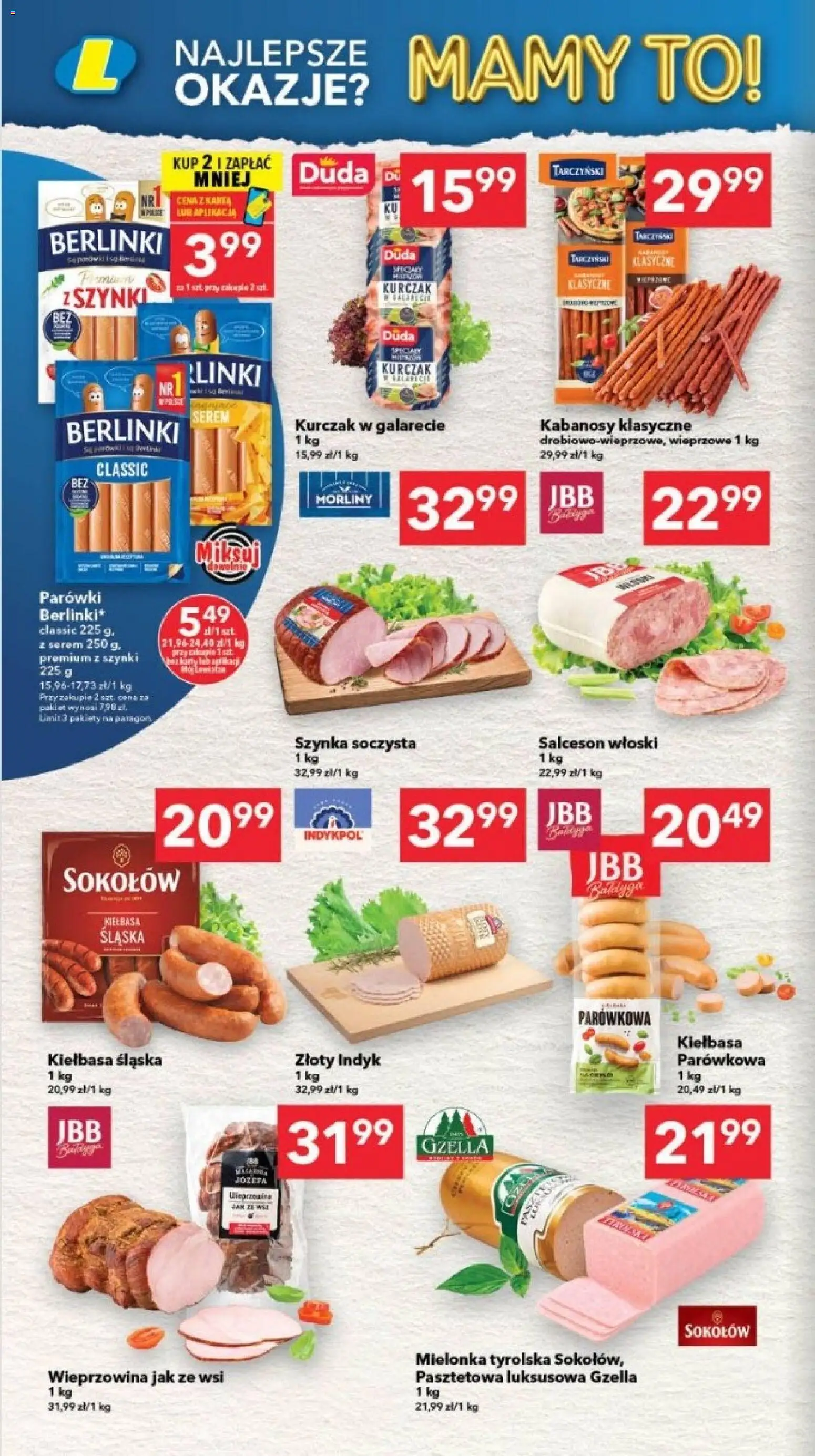 Lewiatan gazetka - Szczecin od 09.04.2026 | Strona: 2 | Produkty: Kurczak, Mielonka tyrolska, Kabanosy, Kiełbasa śląska