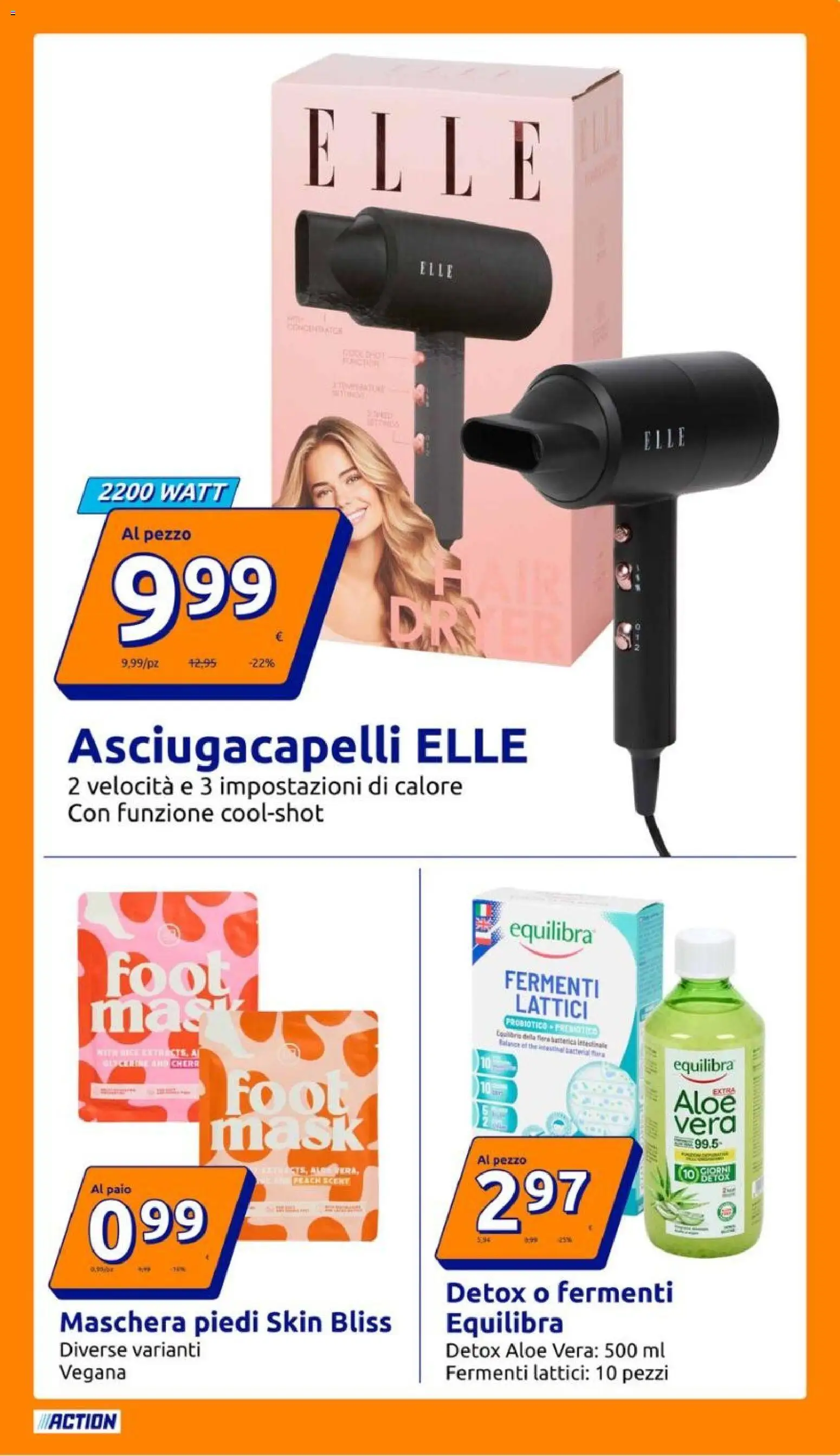 Volantino Action del 01.04.2026 | Pagina: 15 | Prodotti: Maschera, Aloe vera, Asciugacapelli