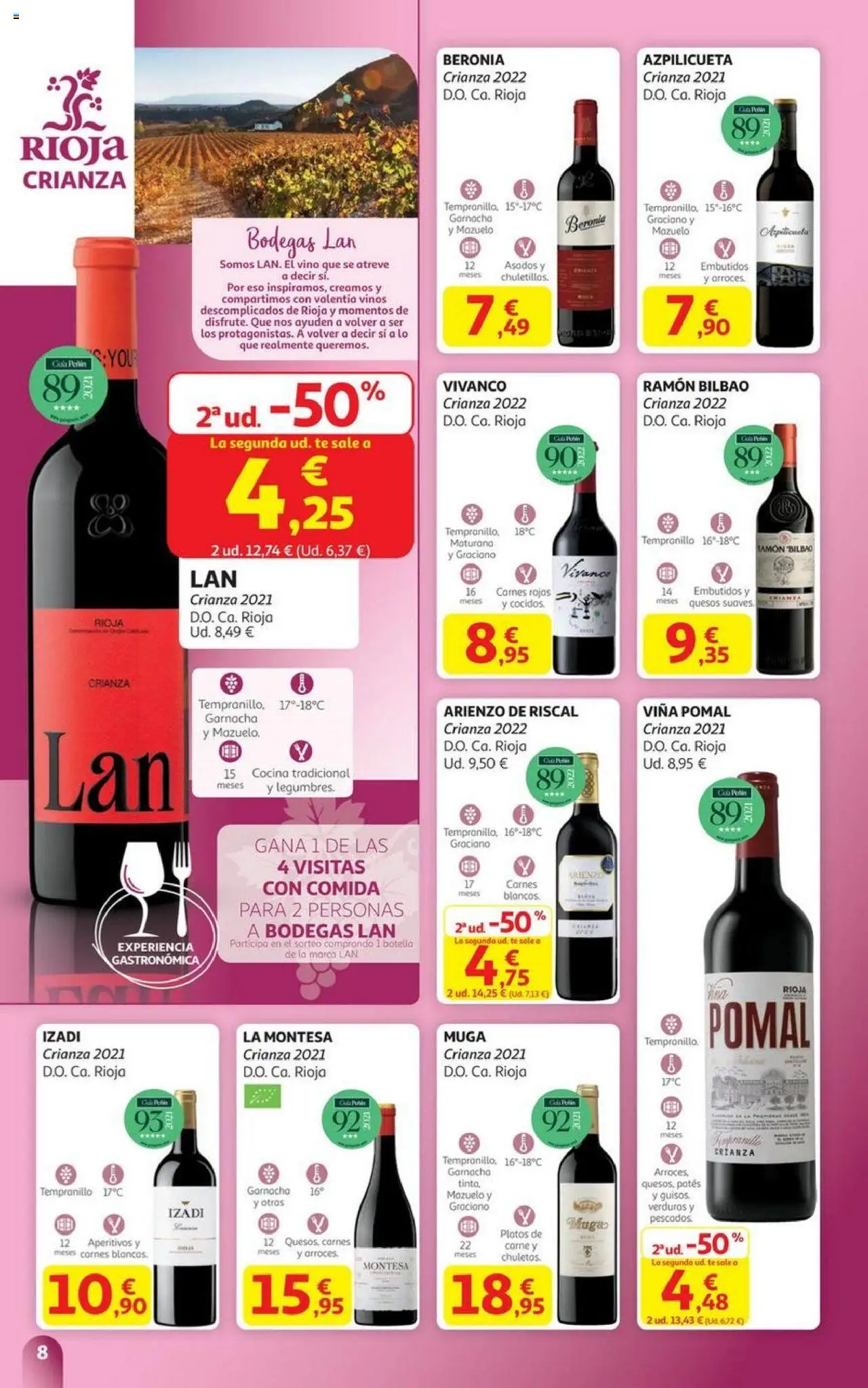 Alcampo - HG Andalucía │ válido desde el 06.10.2025 | Página: 8 | Productos: Vino, Té, Νυχτικό, Cocina