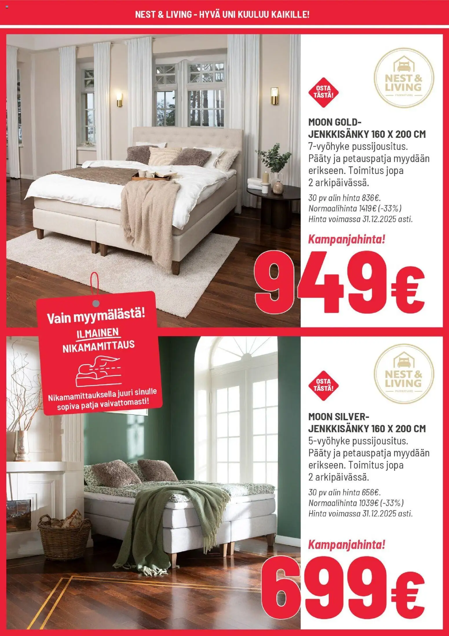 Masku tarjoukset – voimassa 26.12.2025 alkaen | Sivu: 6 | Tuotteet: Jenkkisänky, Patja, Petauspatja