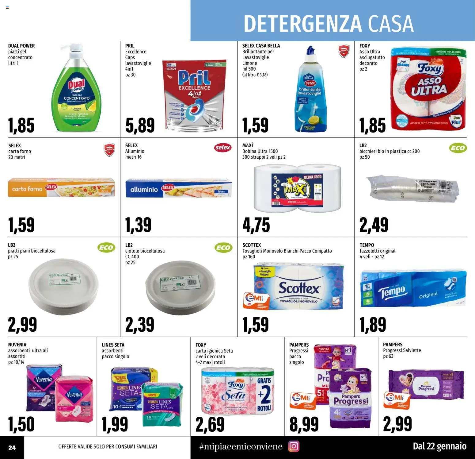 Volantino EMI del 22.01.2026 | Pagina: 24 | Prodotti: Forno, Asciugatutto, Alluminio, Carta forno