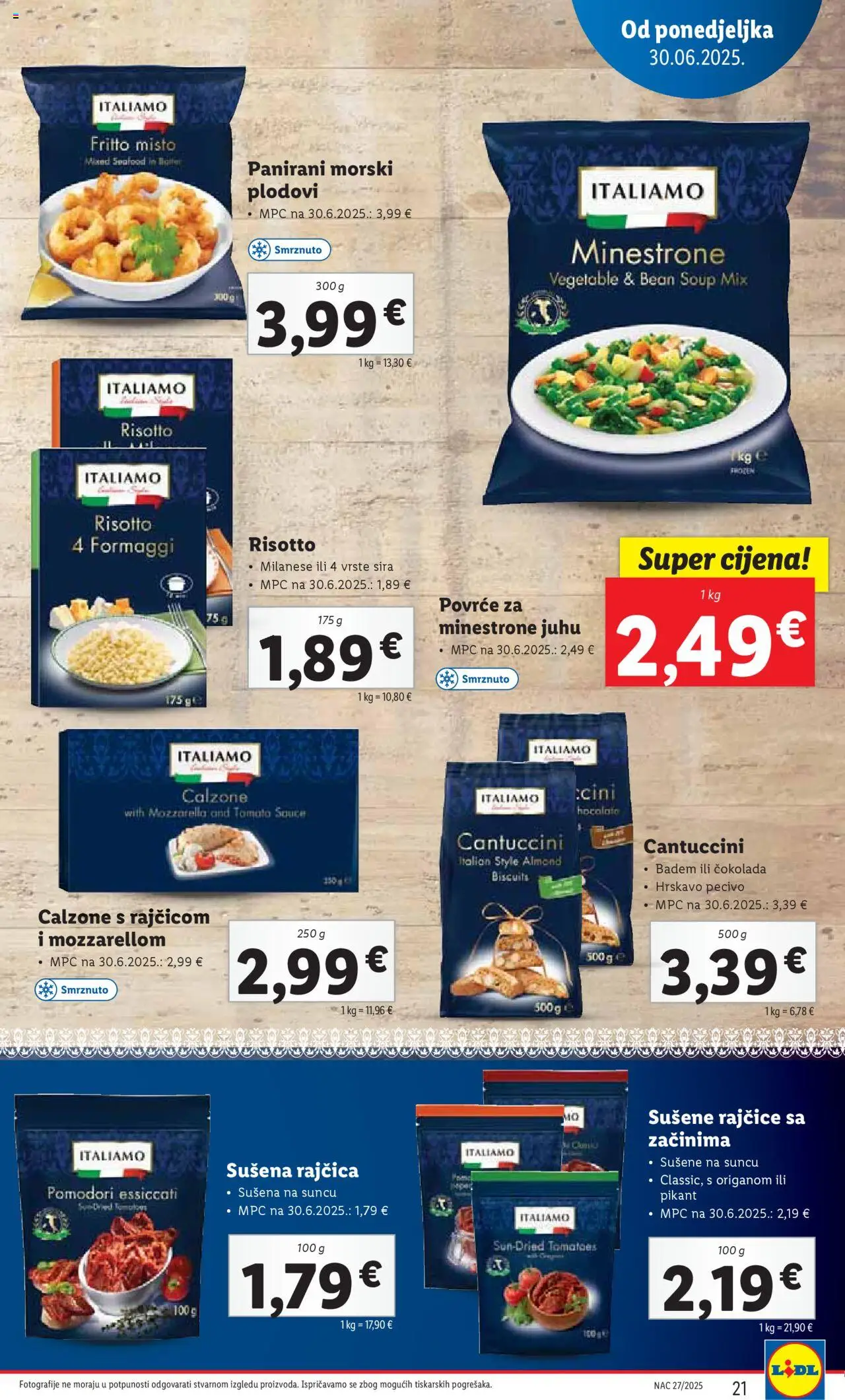 Lidl katalog | vrijedi od 30.06.2025 | Stranica: 21 | Proizvodi: Čokolada, Rajčice, Povrće, Morski plodovi