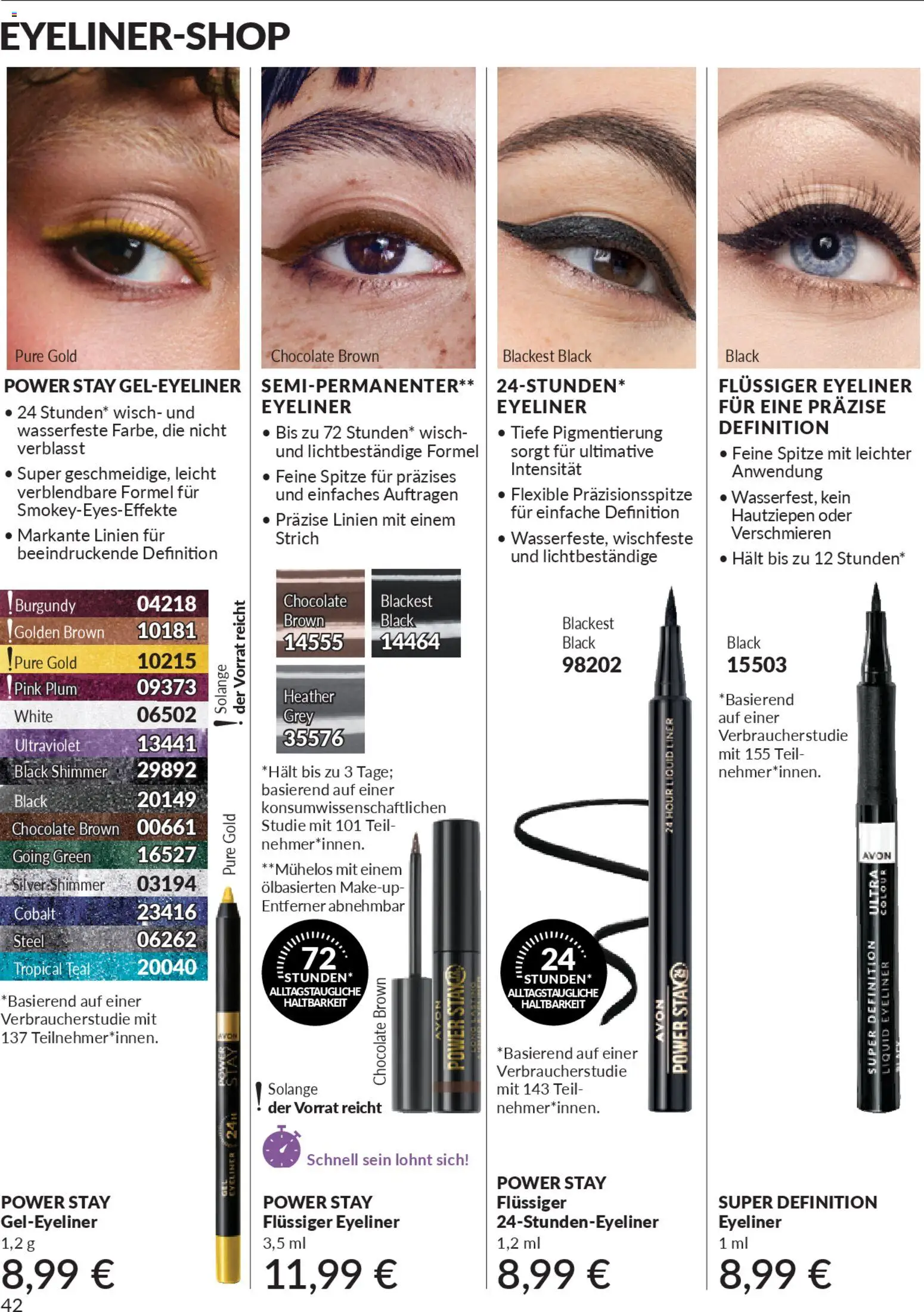 AVON Katalog Januar 2026 – gültig ab 01.01.2026 | Seite: 44 | Produkte: Eyeliner