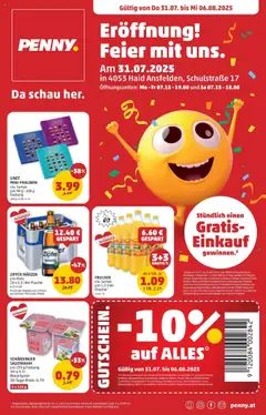 Vorschau von dem Prospekt - Penny Markt - Eröffnung in 4053 Haid Ansfelden gültig ab 31.07.2025