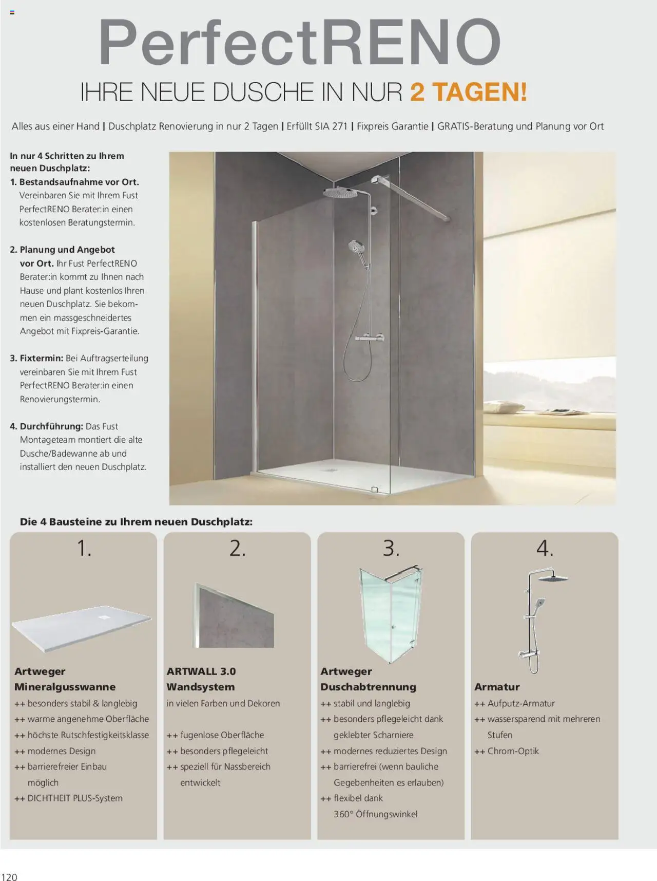 Fust Badezimmermagazin ab 05.05.2025 | Seite: 120 | Produkte: Armatur, Dusche