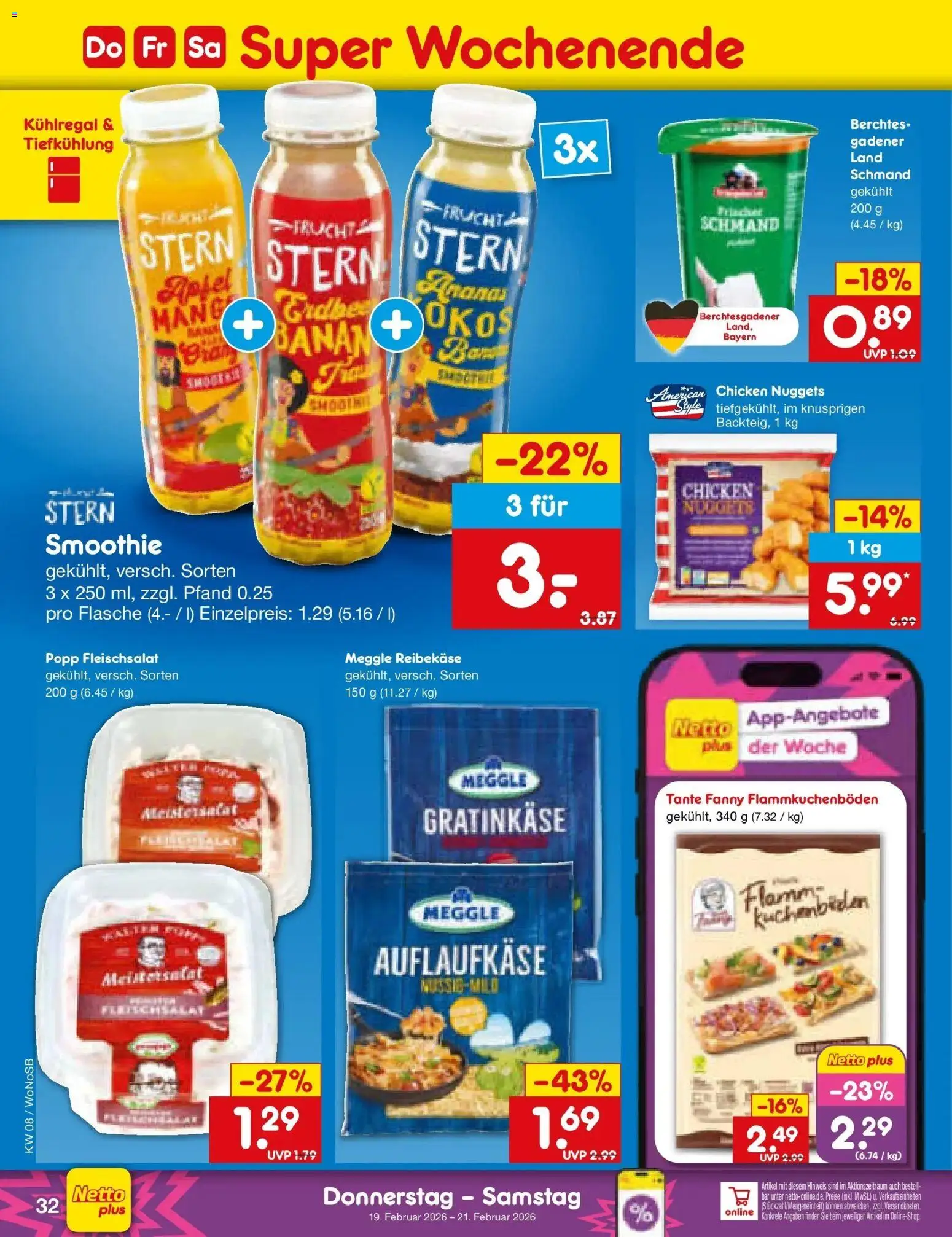 Netto Marken-Discount prospekt Lahnau	 – gültig ab 16.02.2026 | Seite: 46 | Produkte: Äpfel, Ananas, Reibekase